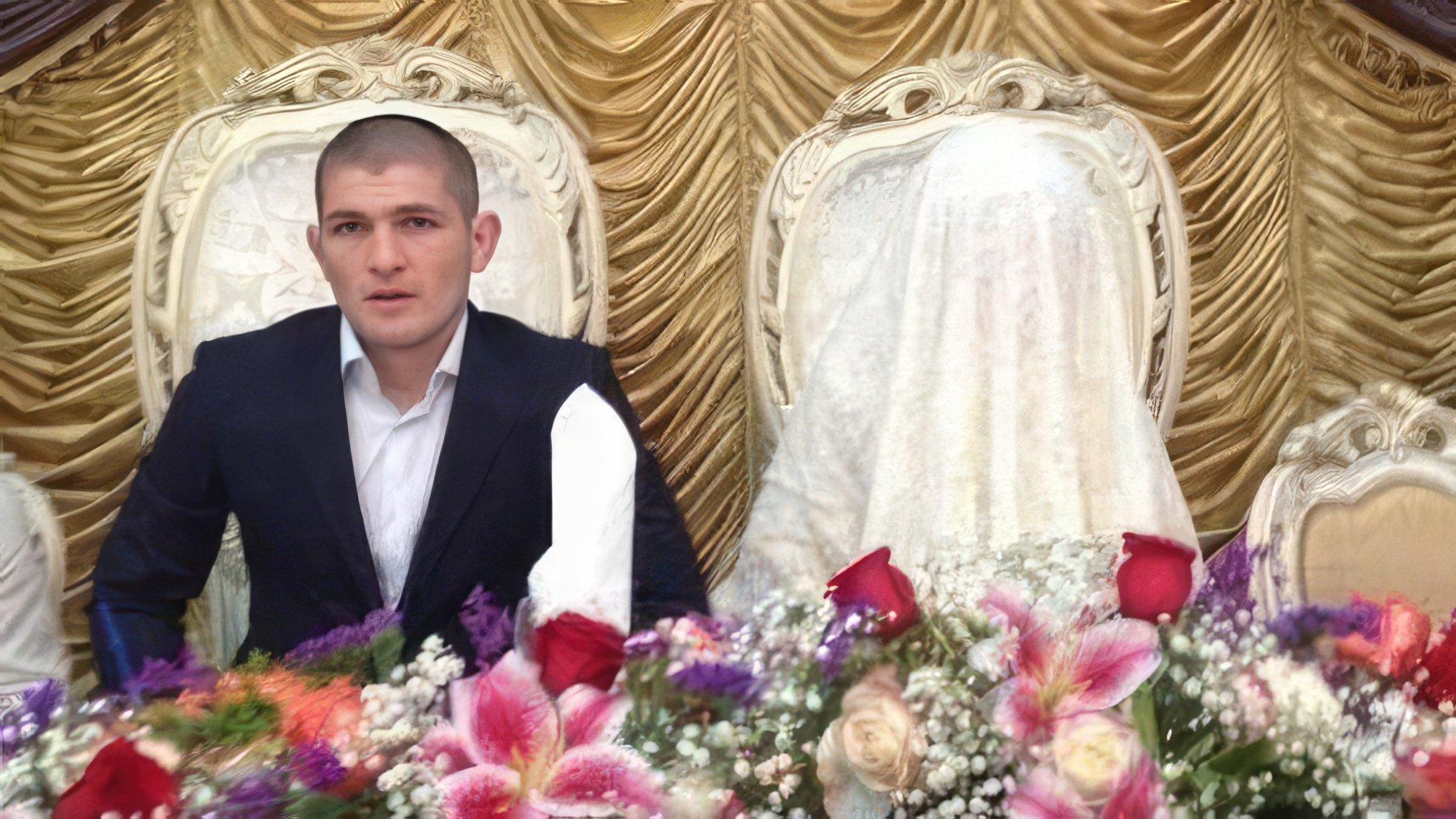 Khabib Nurmagomedov and his wife