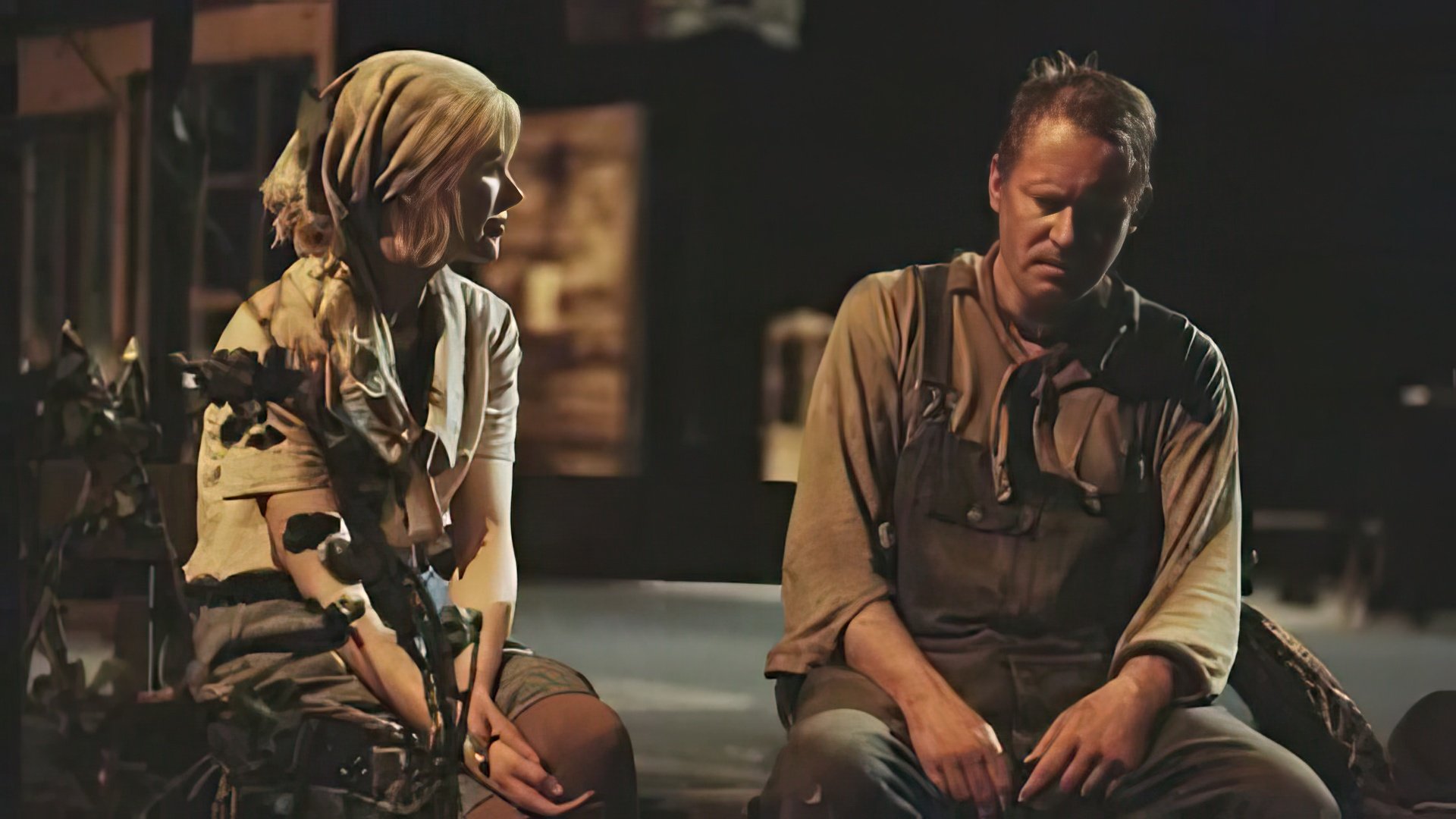 Stellan Skarsgård and Nicole Kidman in the movie 'Dogville'