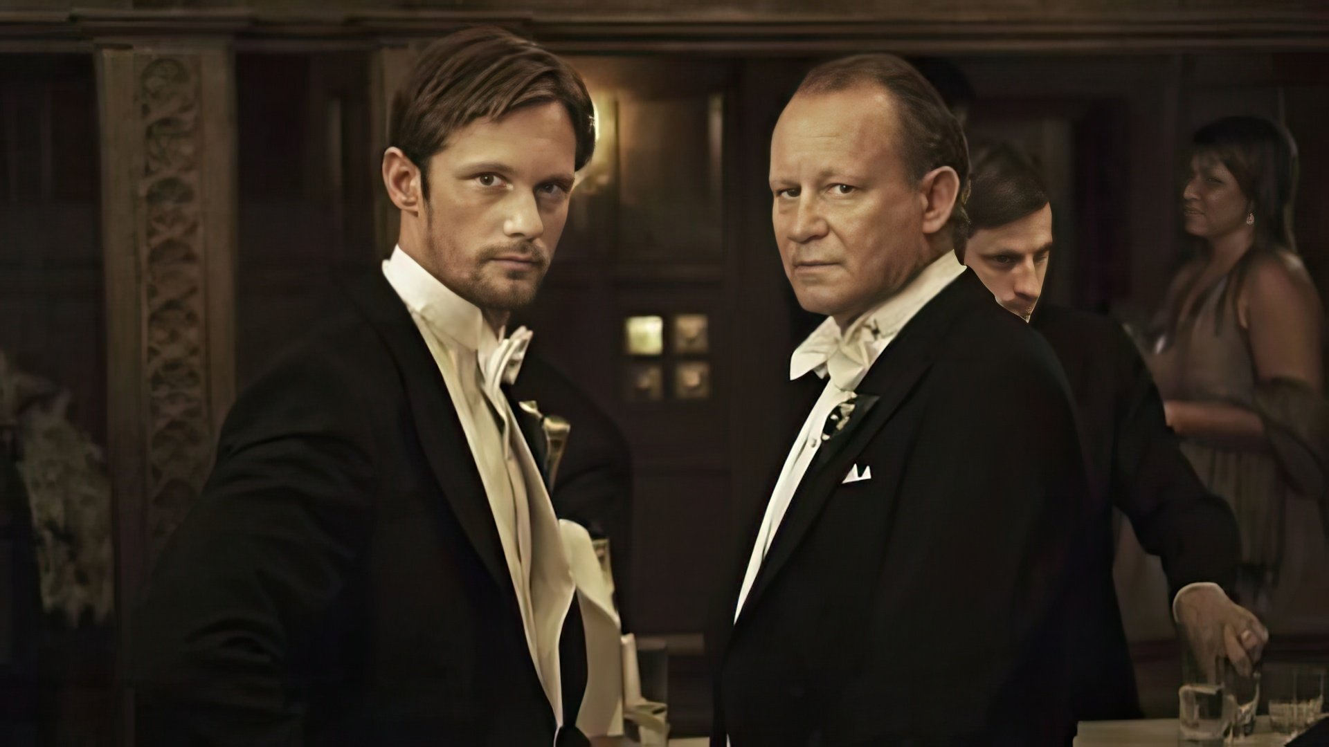 Stellan Skarsgård with his son Alexander in the film 'Melancholia'