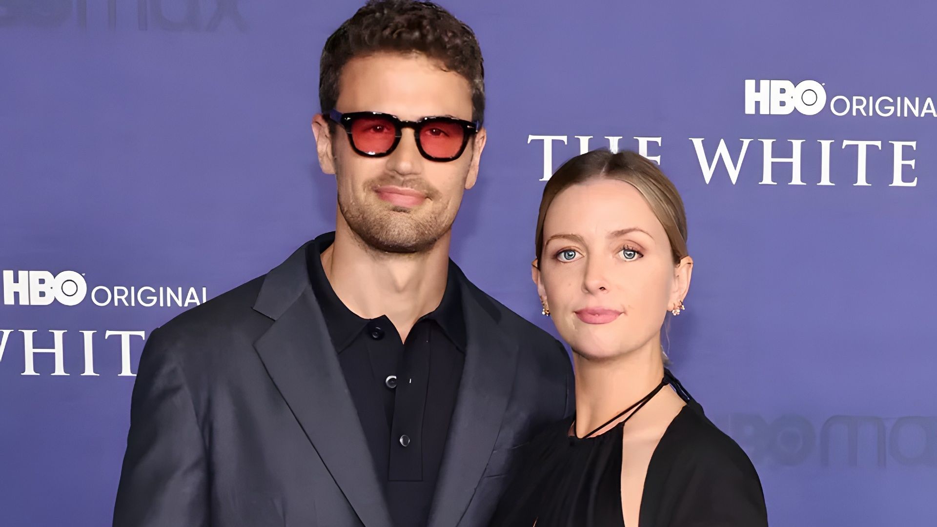 Theo James with his wife