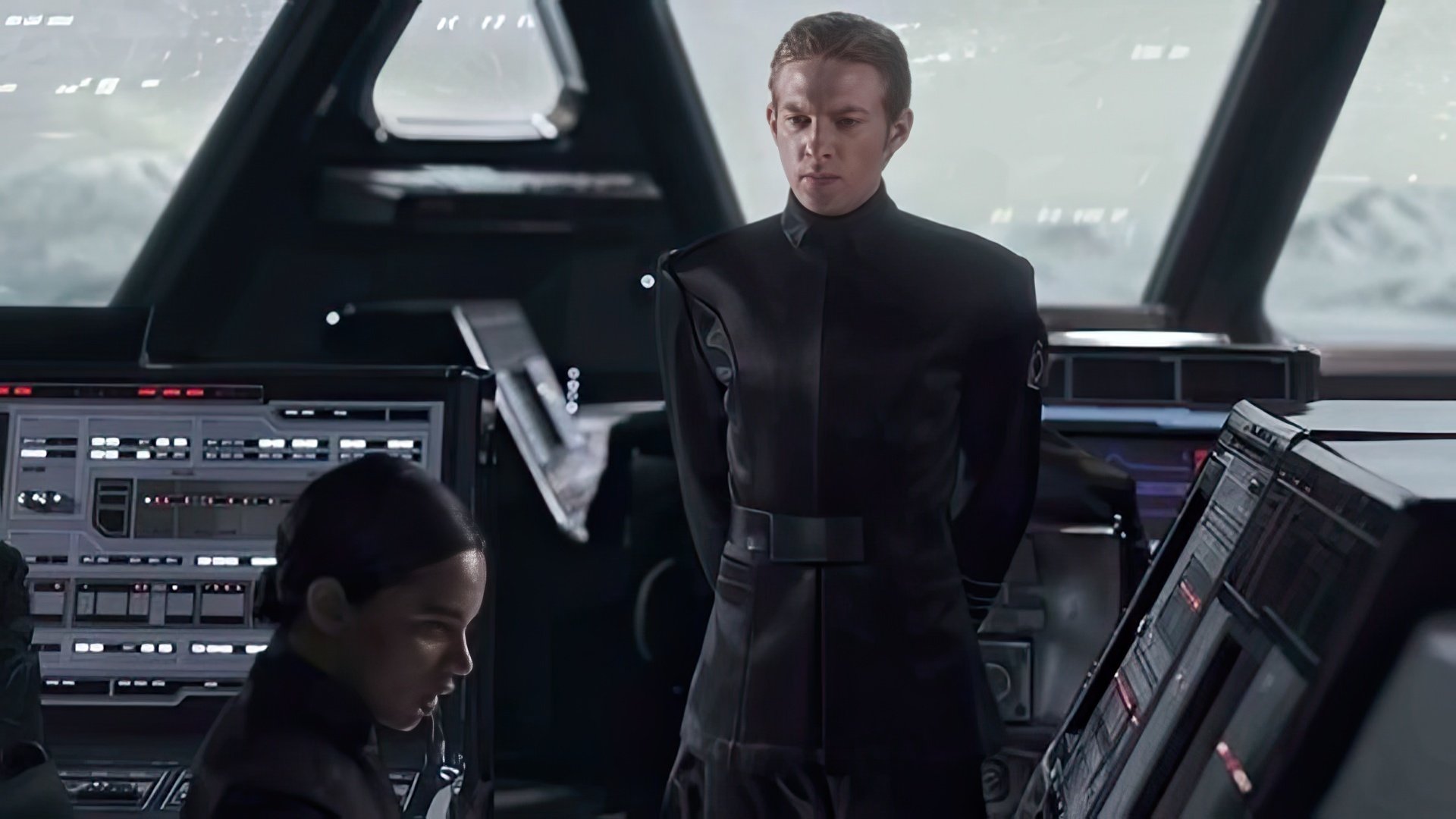 Domhnall Gleeson on the set of the film "Star Wars"