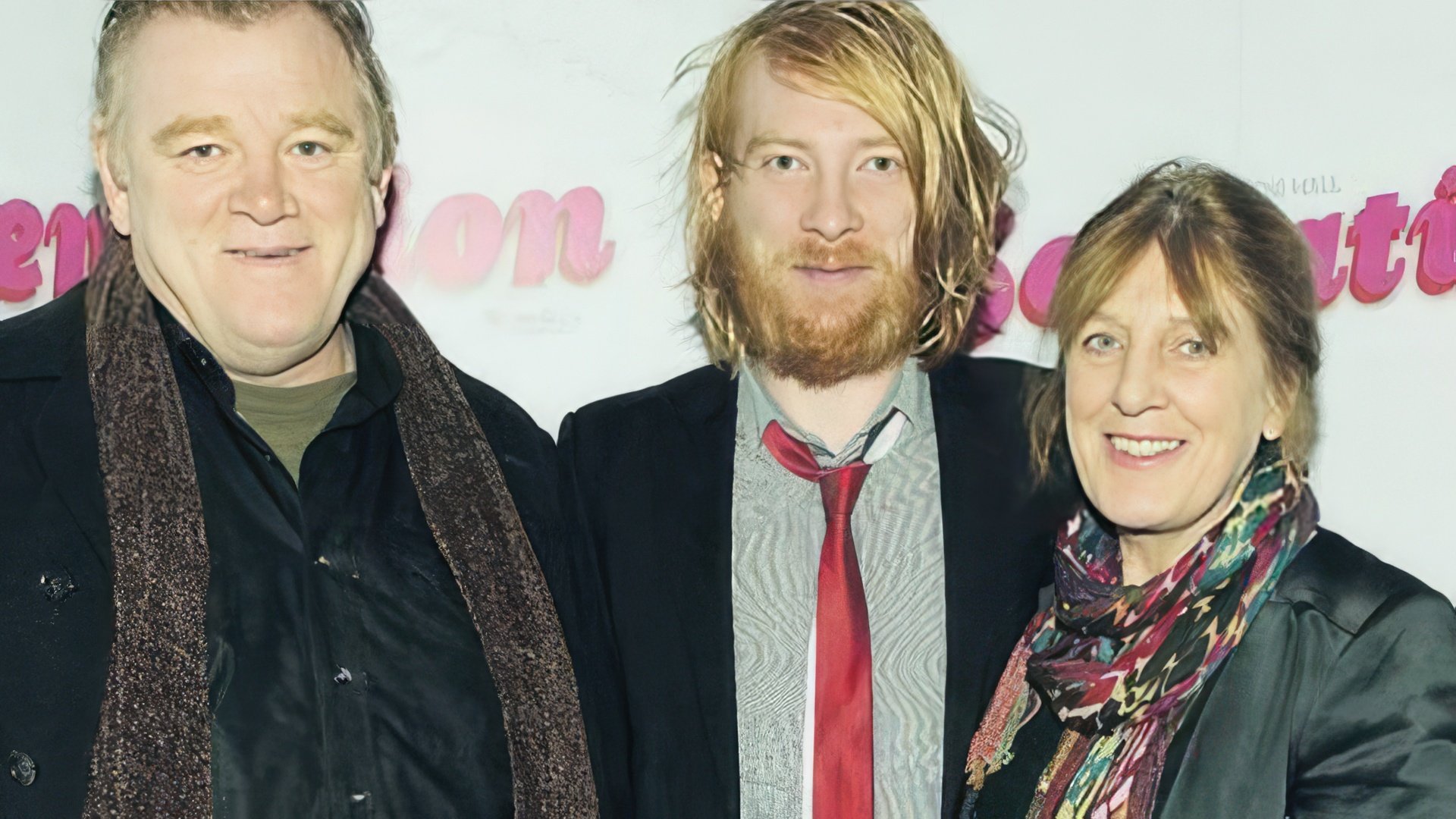Donal Gleeson with his mom and dad