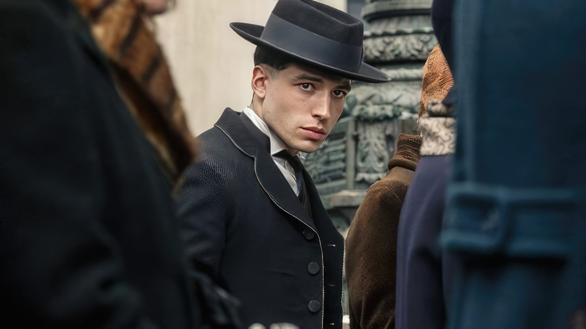 Ezra Miller whileFantastic Beasts 3 filming