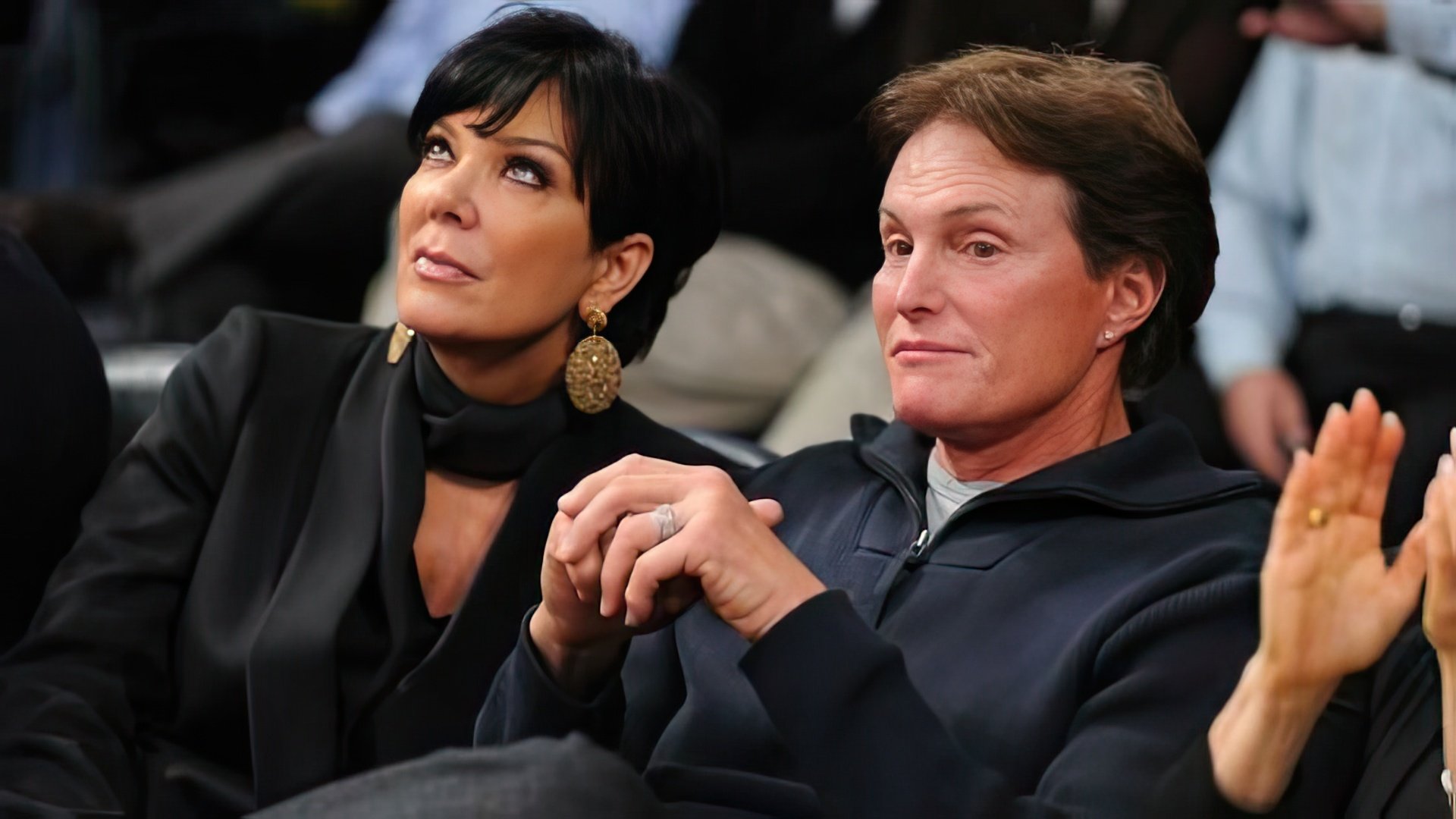 Kim Kardashian’s mother with her second husband, Bruce Jenner