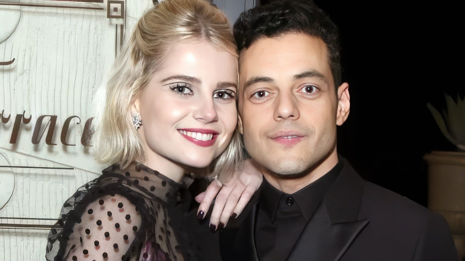 Lucy Boynton and Rami Malek