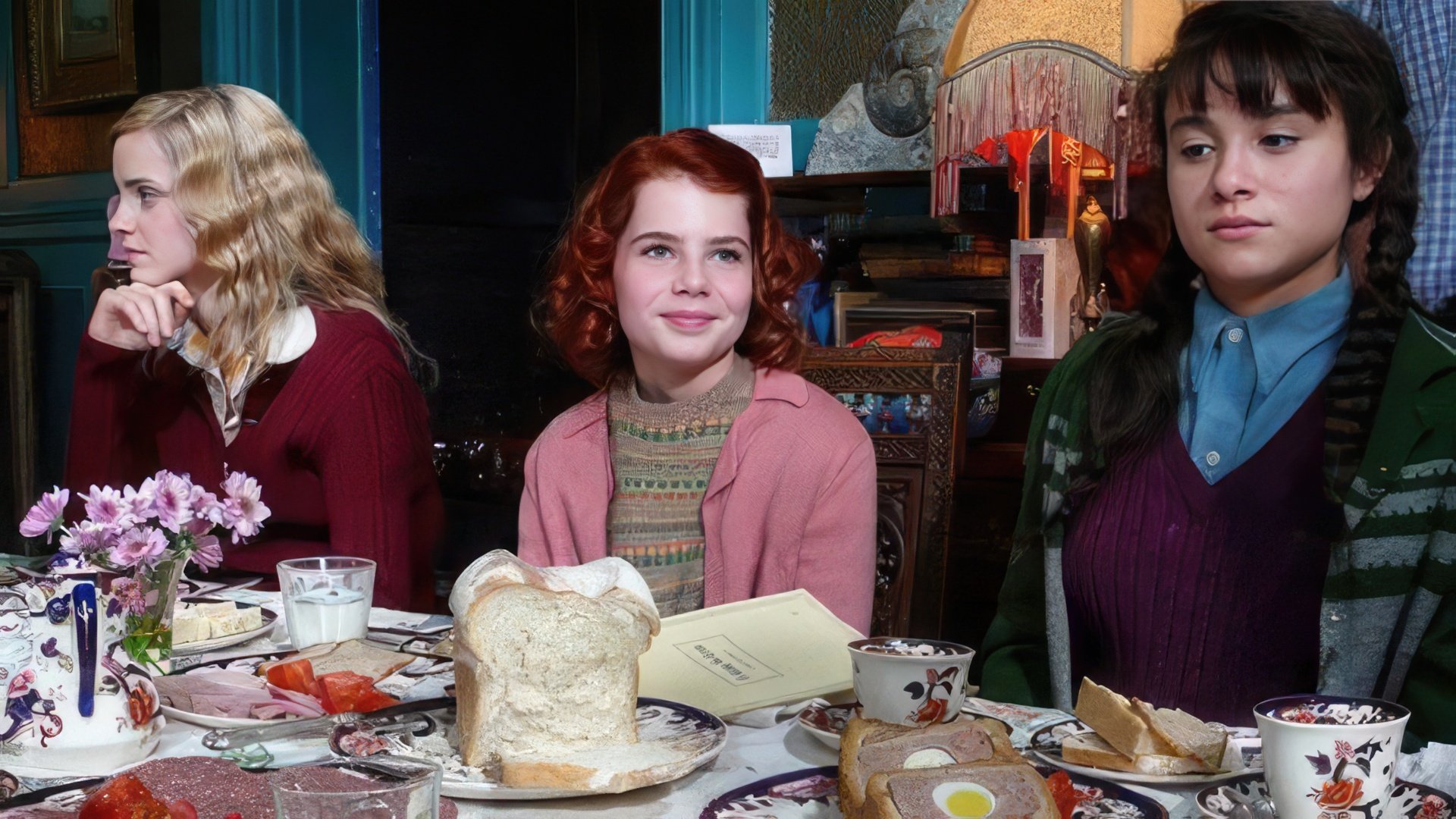 Lucy Boynton on the set of the film "Ballet Shoes"