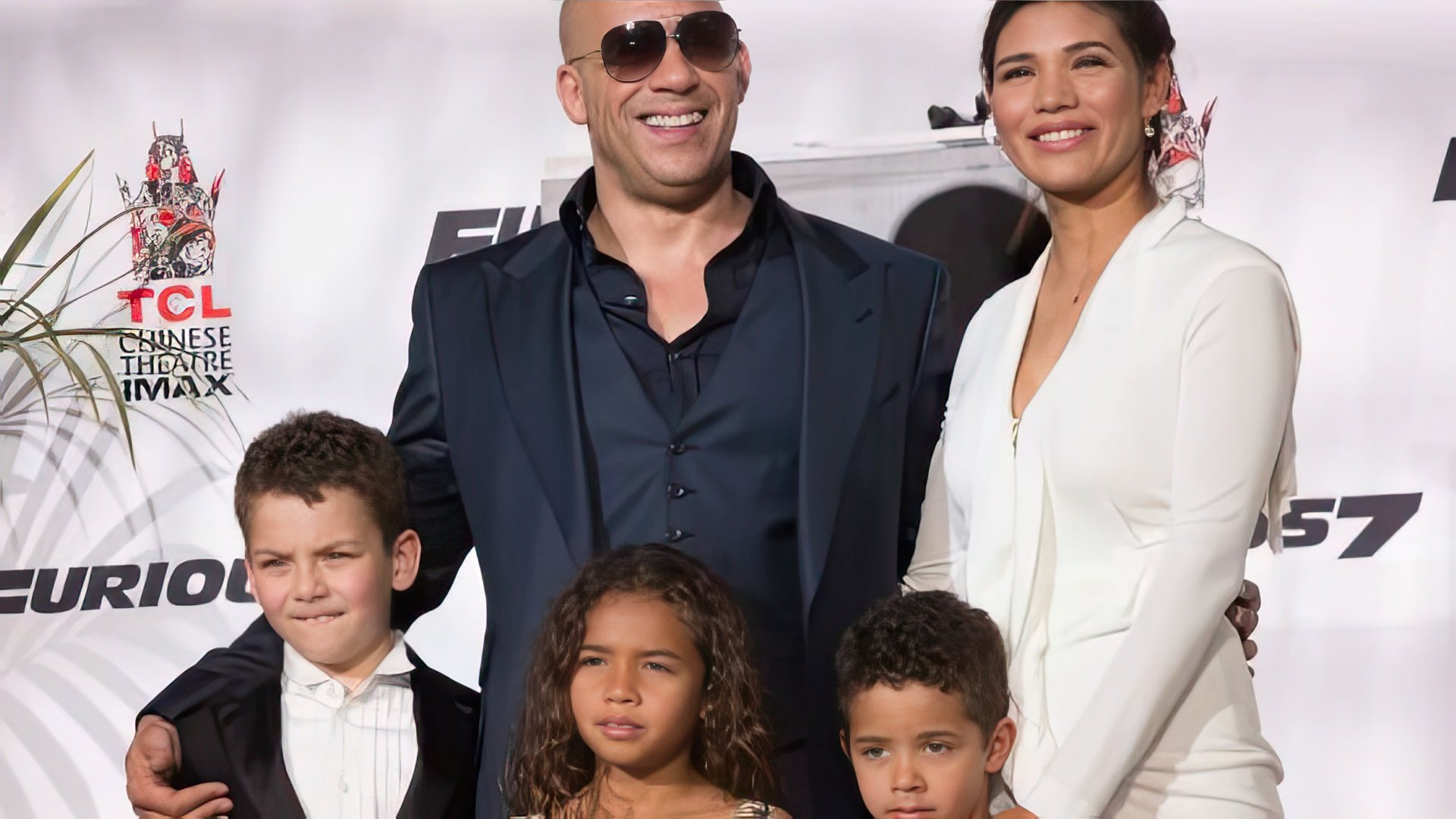 Vin Diesel with his wife and children