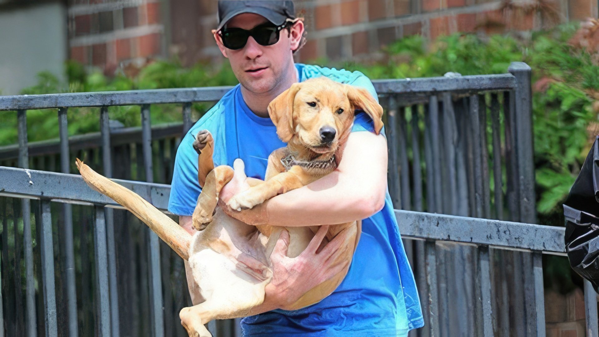 John with his Labrador named Finn