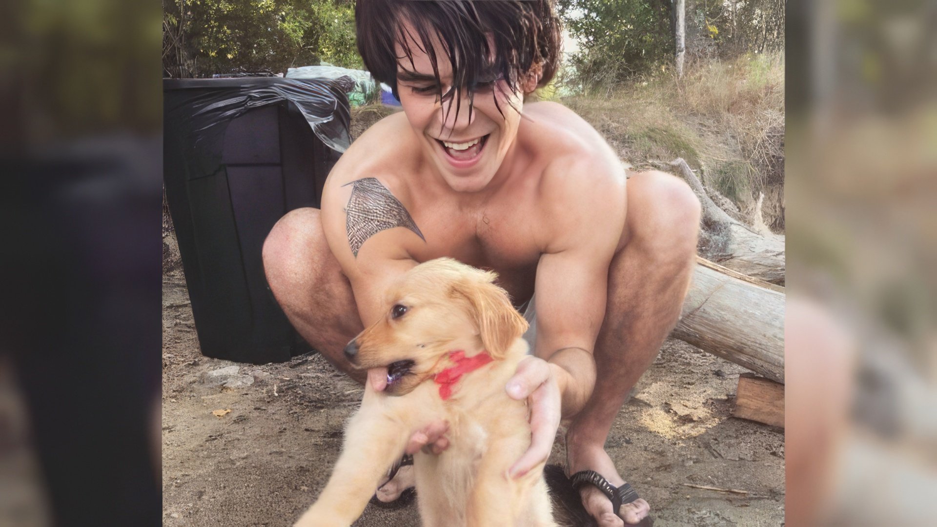 KJ Apa loves dogs