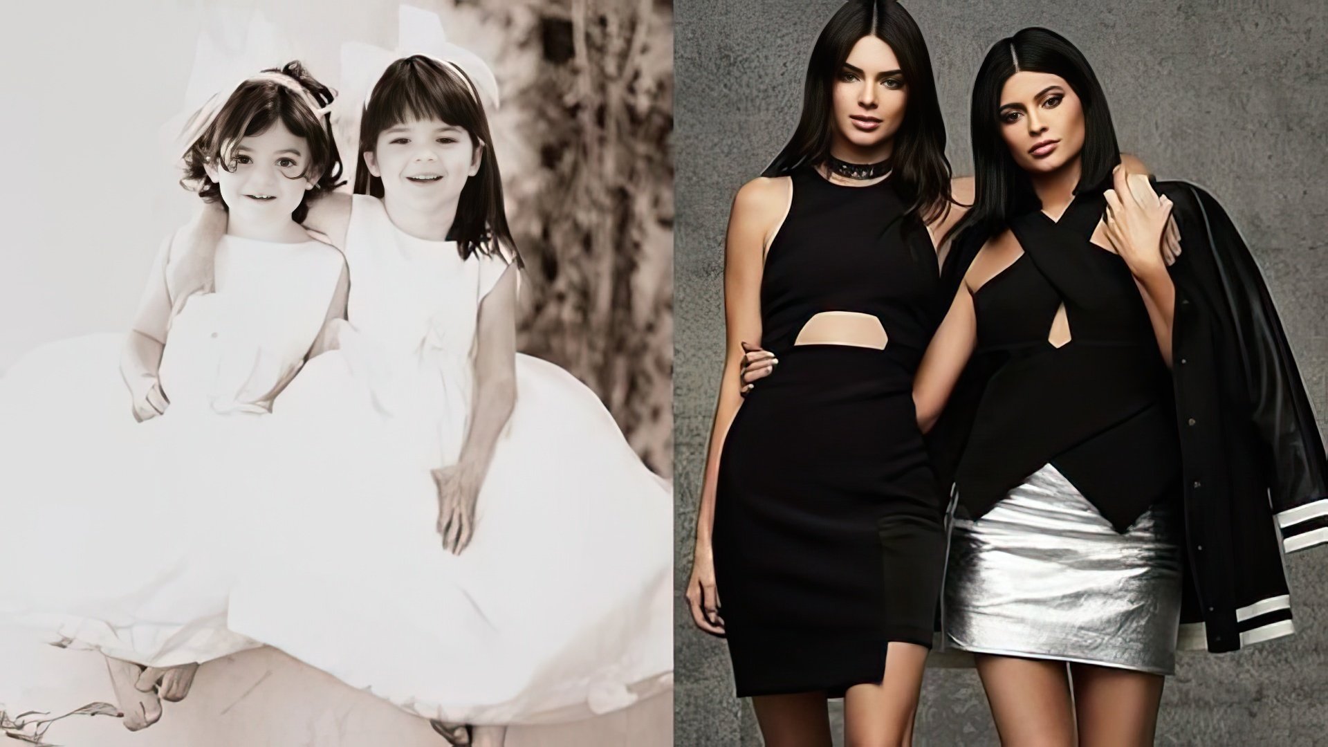 Kylie and Kendall Jenner as a child and now