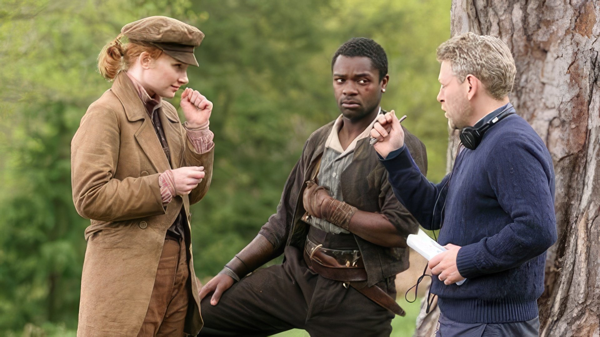 On the set of the film 'As You Like It'