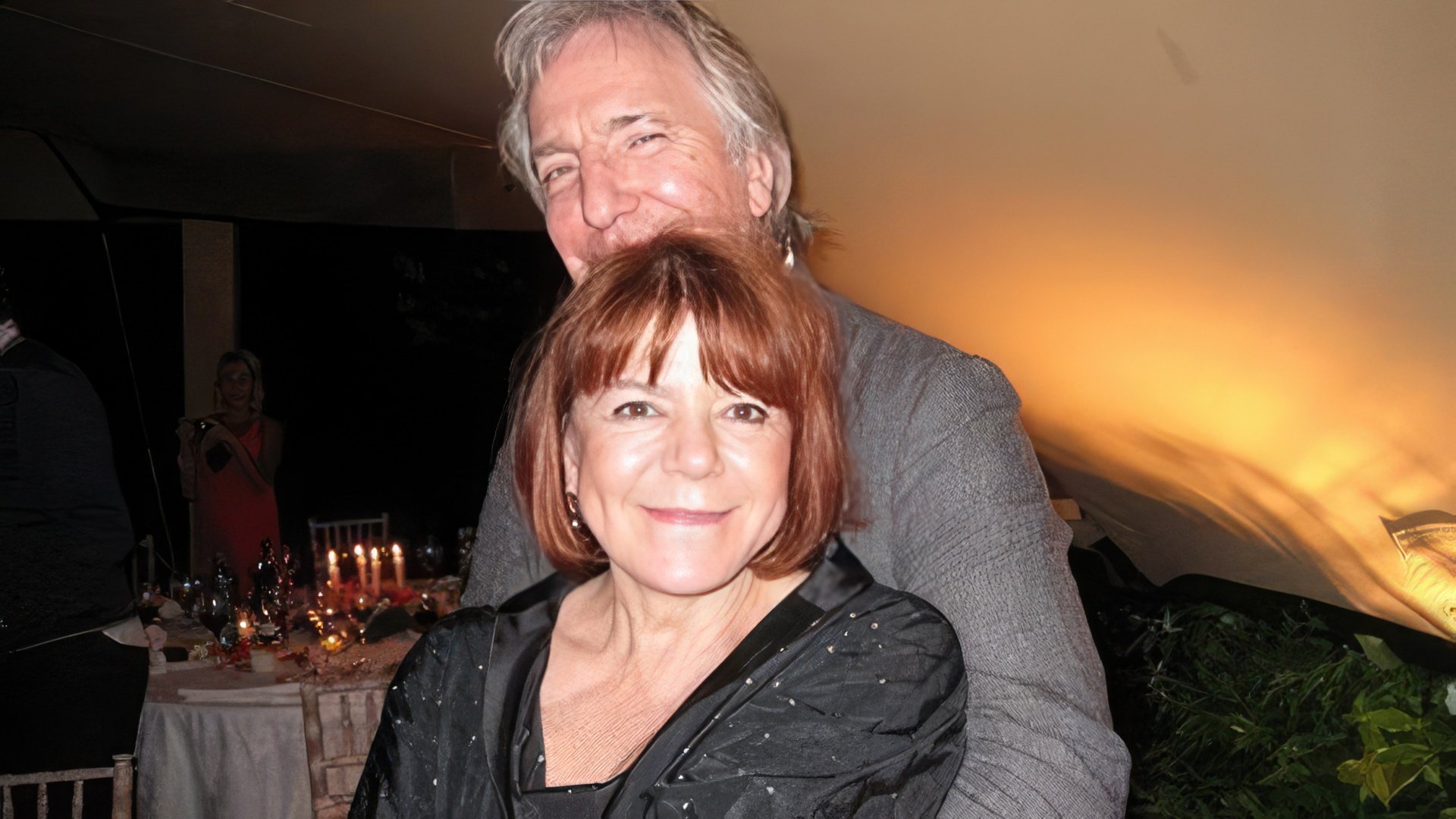 Alan Rickman with his wife