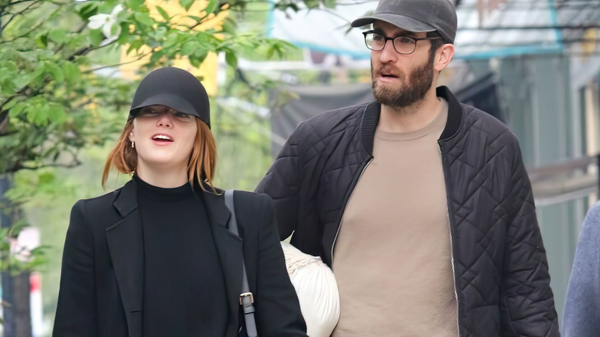 Emma Stone and her fiance (or husband) Dave McCary