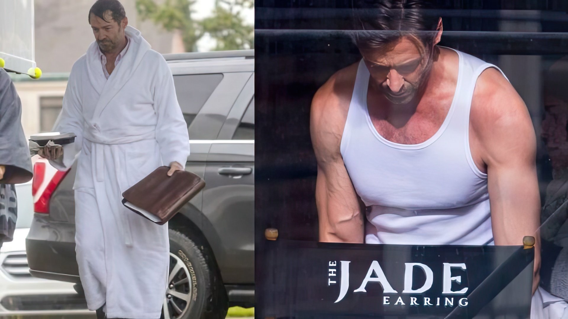 Hugh Jackman on ’Reminiscence’ set