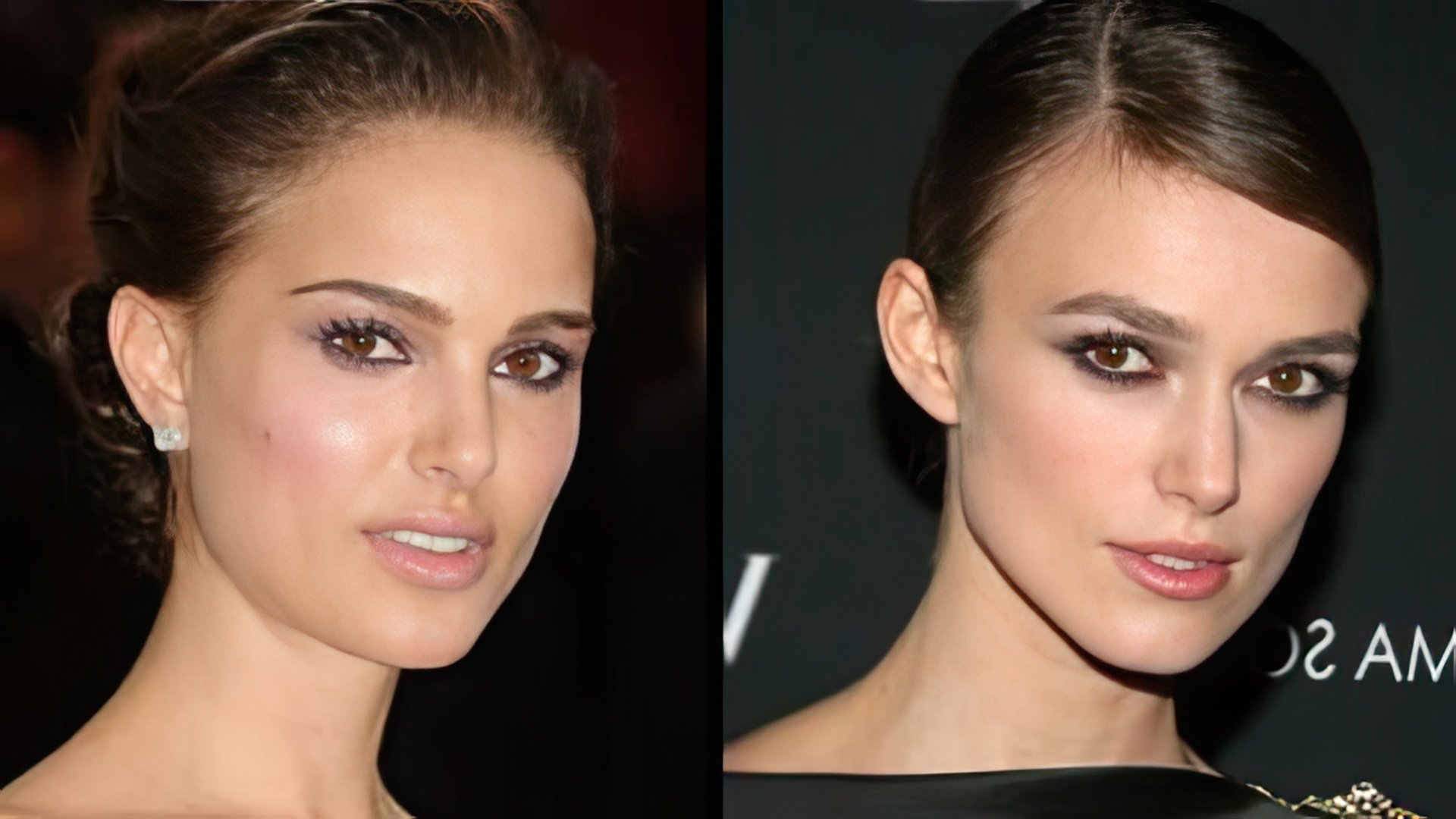 Keira Knightley and Natalie Portman look very much alike, although they aren’t related
