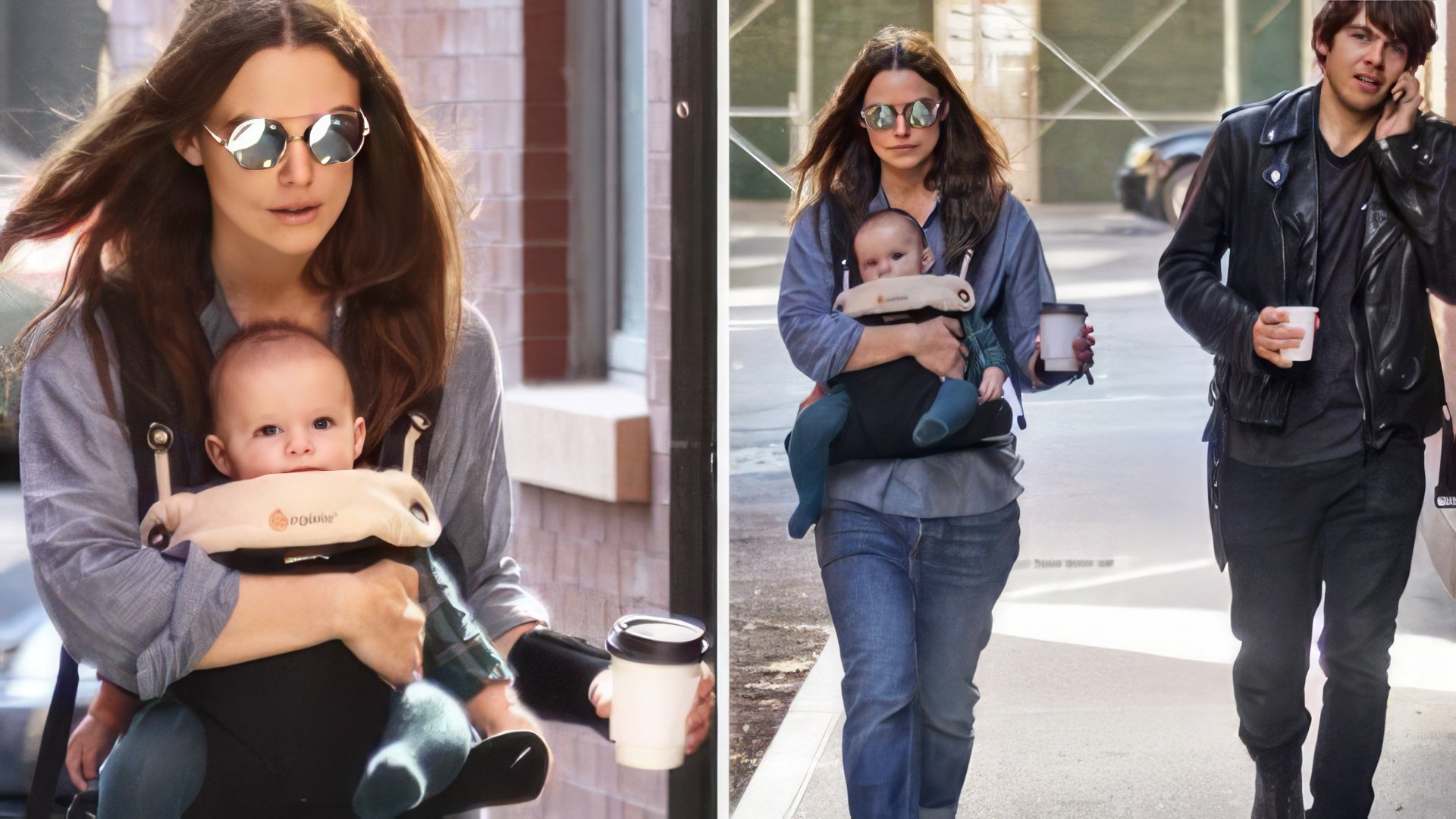 Keira Knightley with daughter and husband