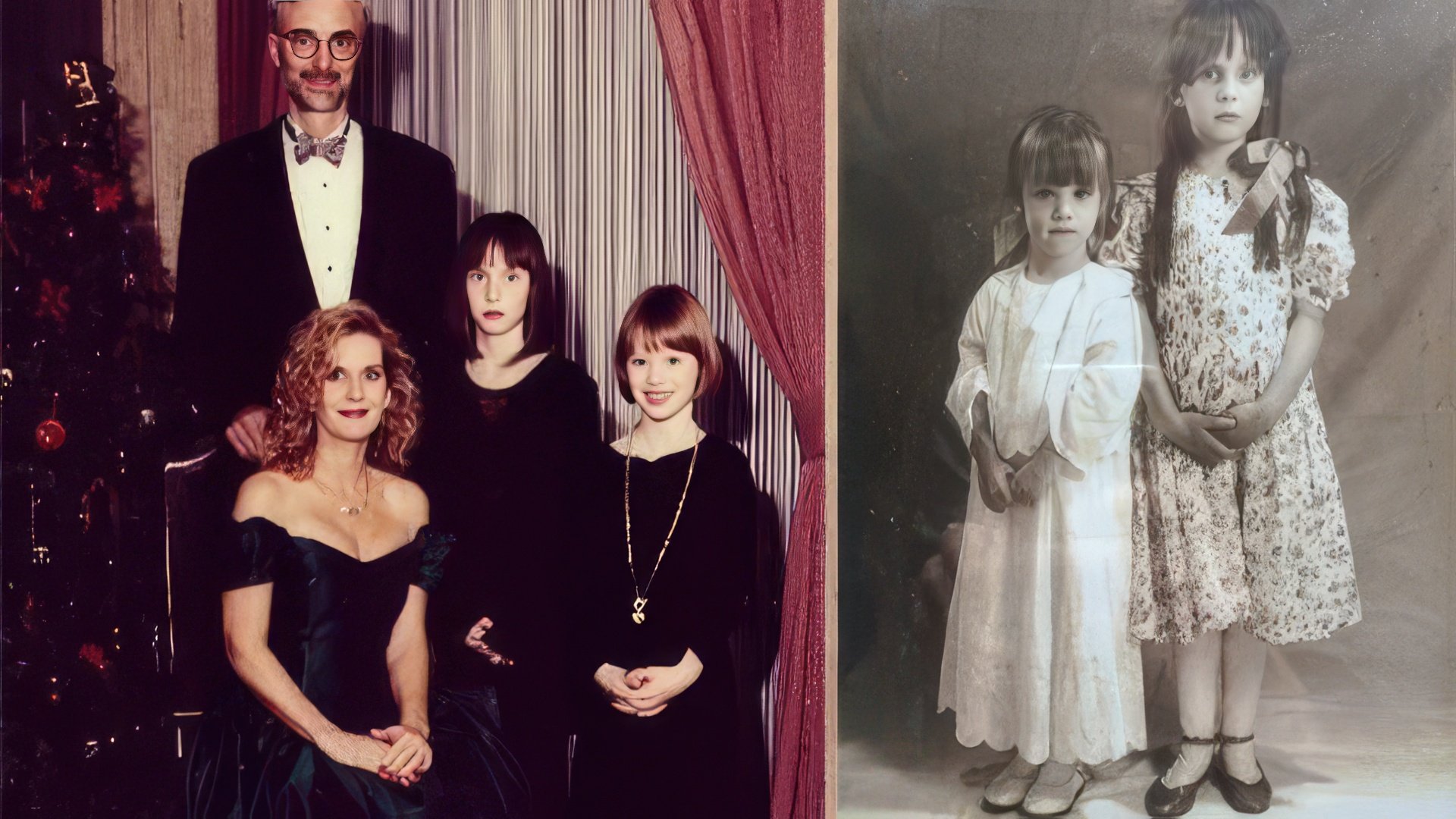 Mackenzie Davis as a child with her family