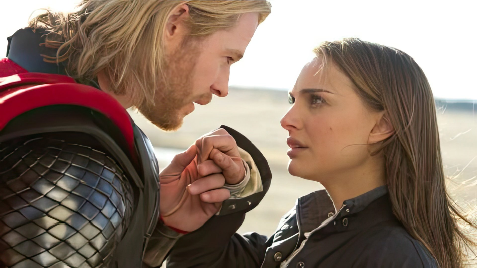 Natalie Portman and Chris Hemsworth in Thor