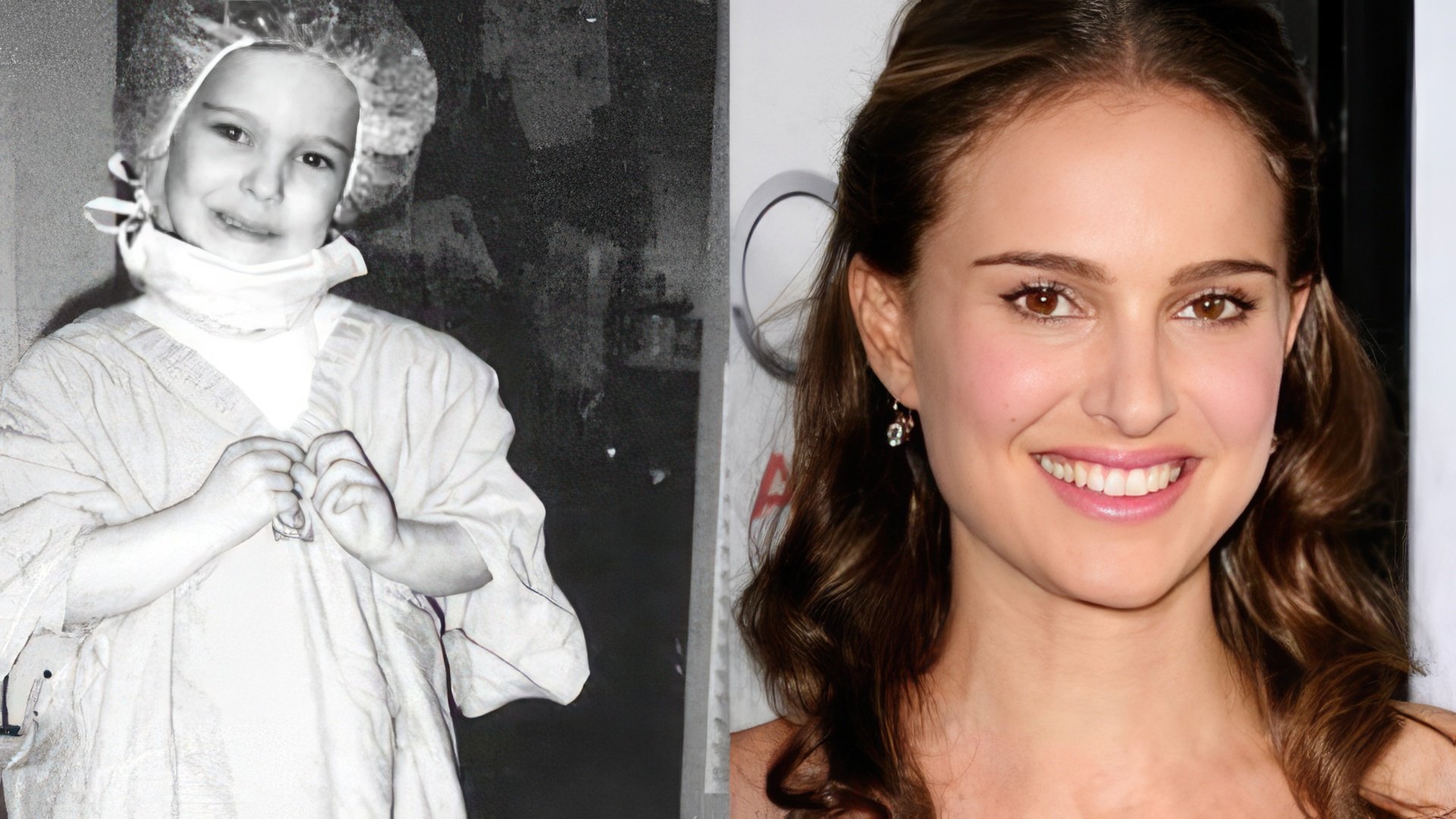 Natalie Portman in childhood and now