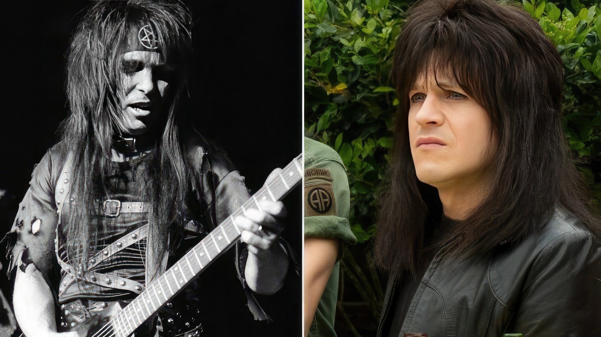 The real Mick Mars and Iwan Rheon in «The Dirt»