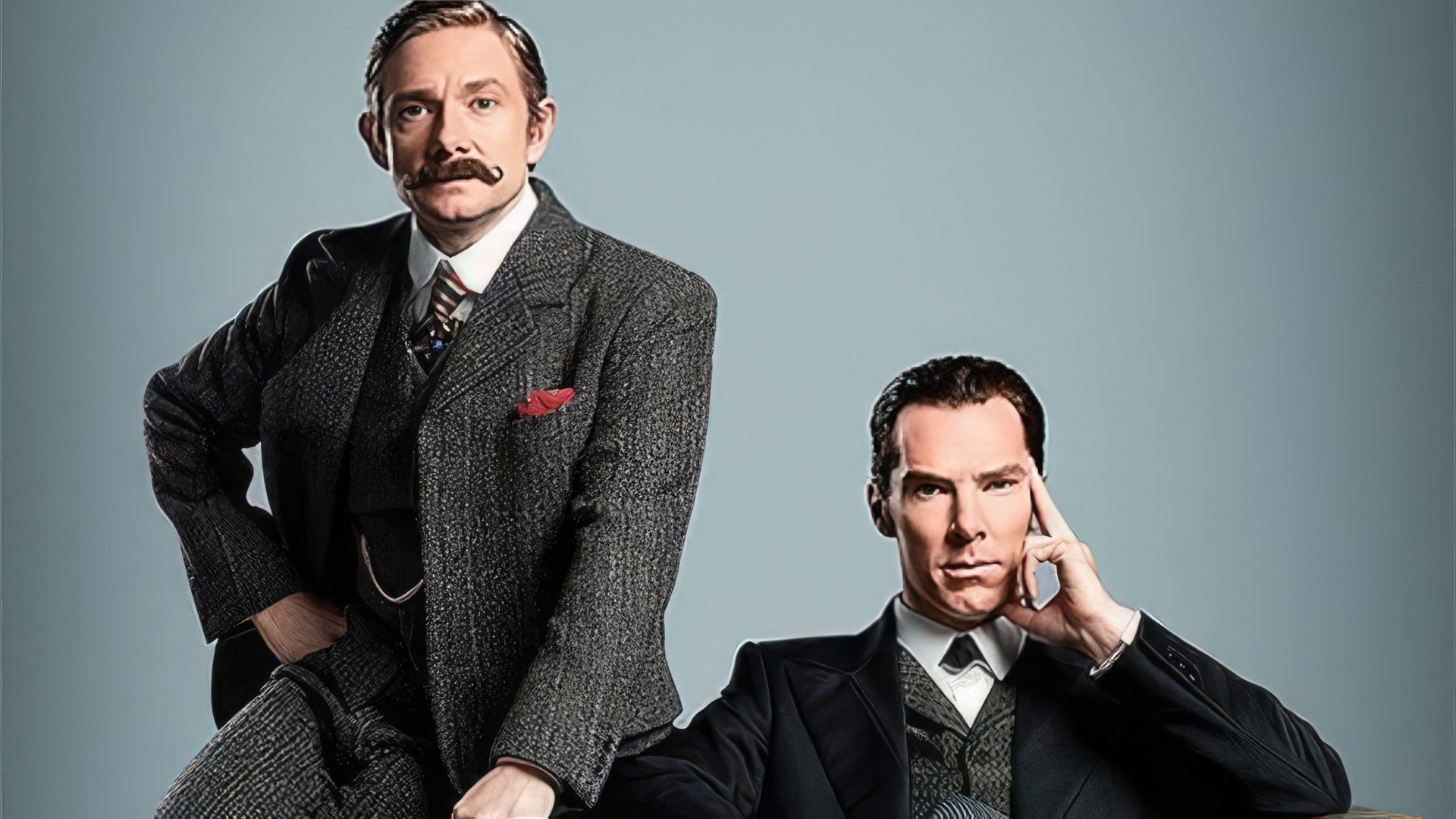 Benedict Cumberbatch and Martin Freeman in the «Sherlock» series