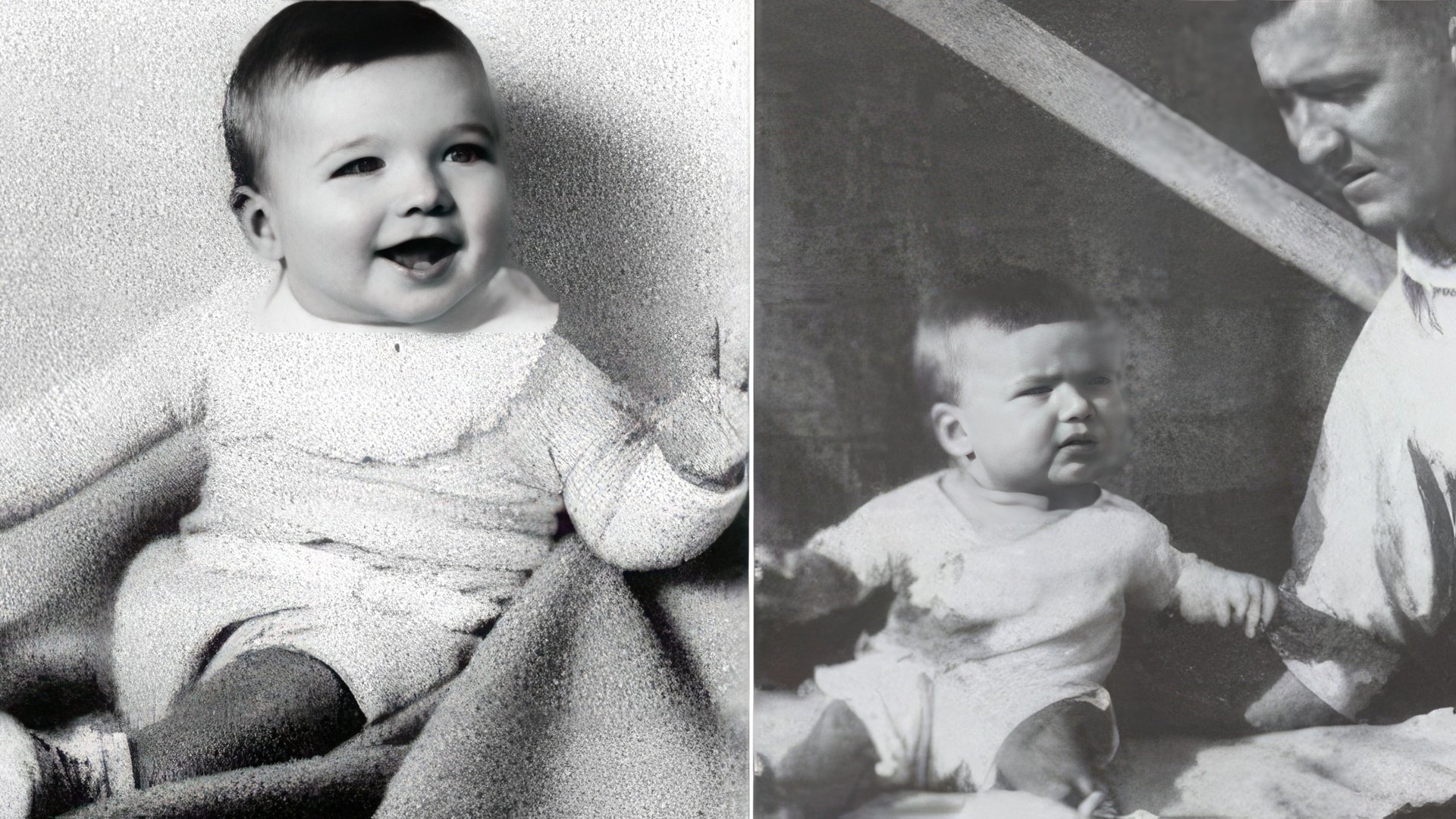 Clint Eastwood in childhood (from the right with his father in the photo)