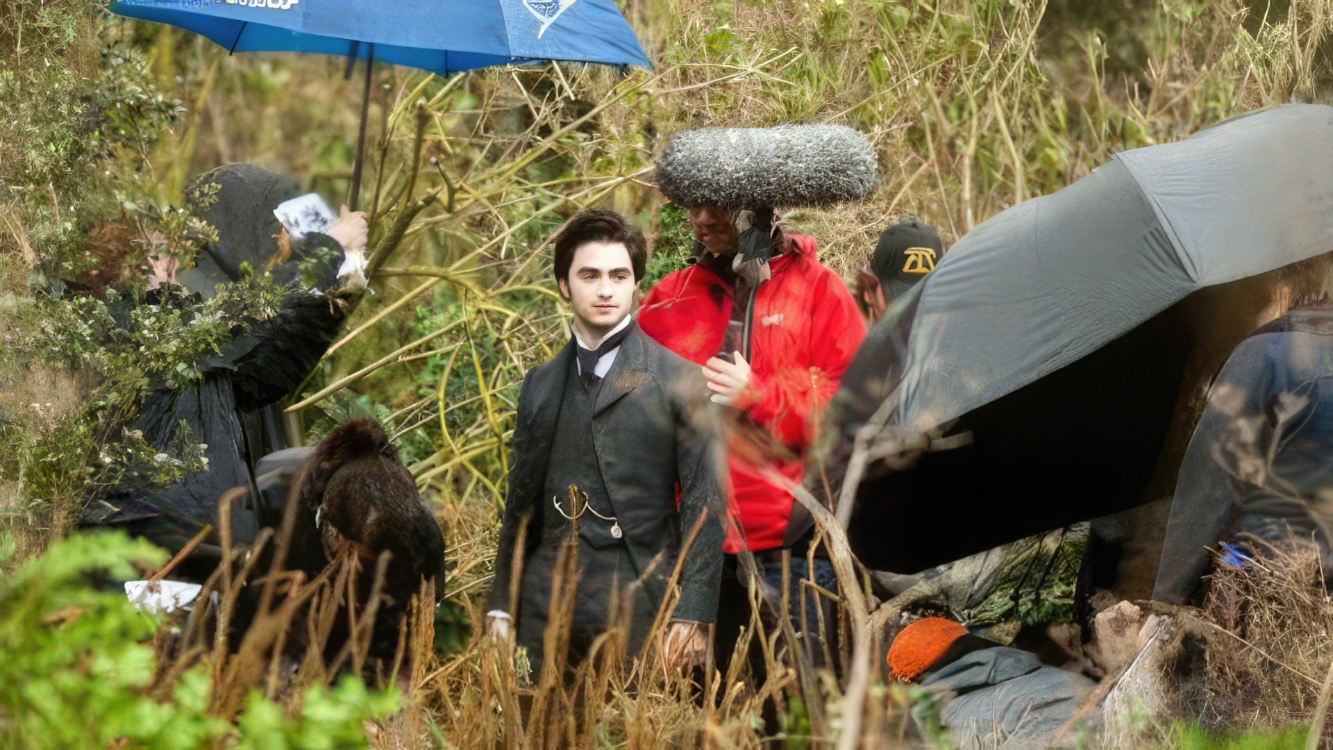 Daniel Radcliffe on the set of The Woman in Black