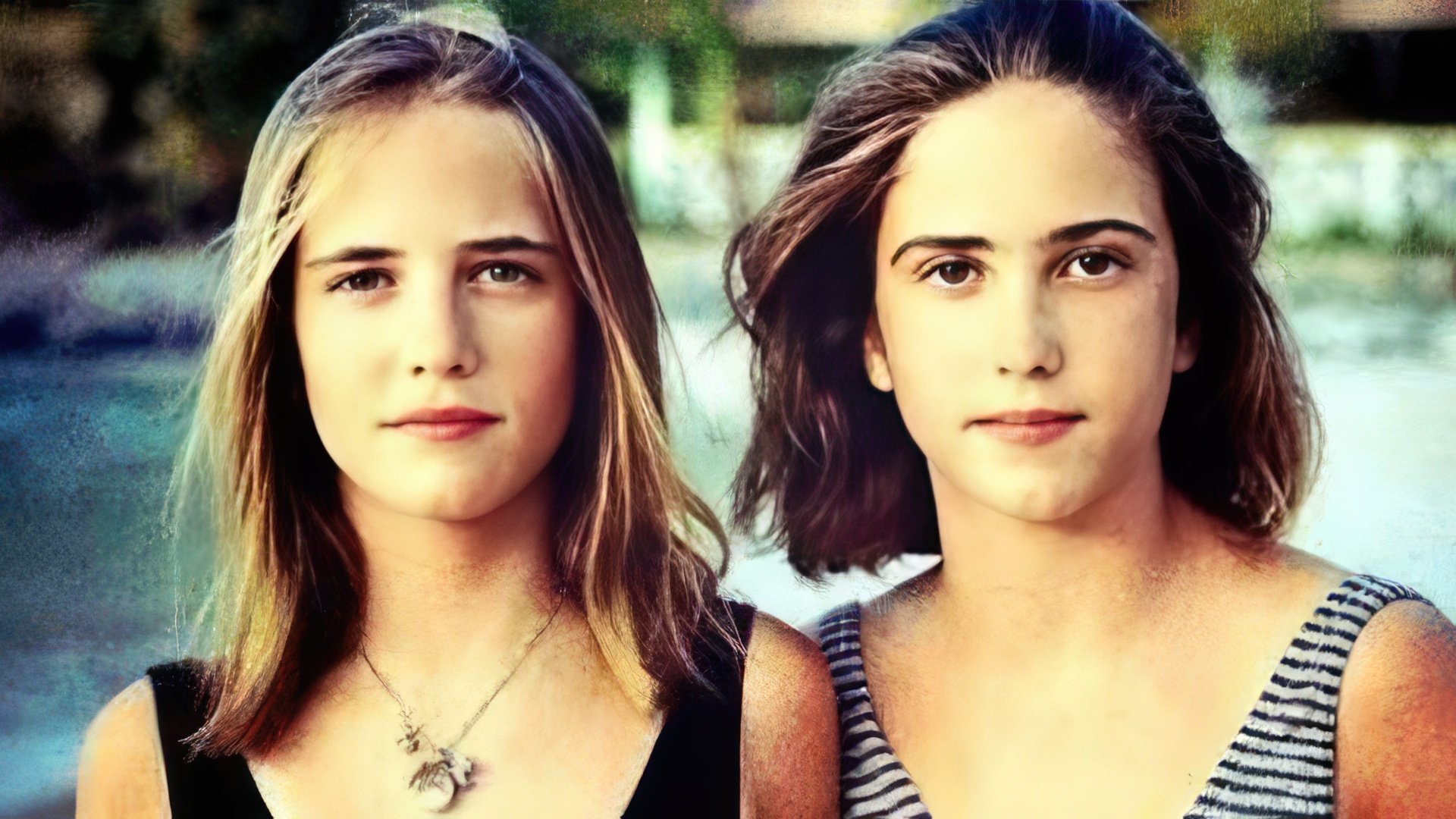 Eva Green and her twin sister in their youth