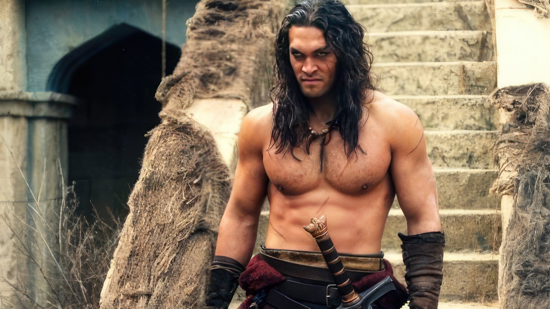 Jason Momoa in the role of Conan the Barbarian