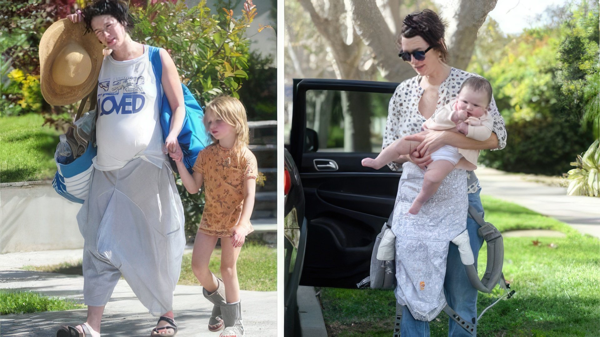 Lena Headey with her kids