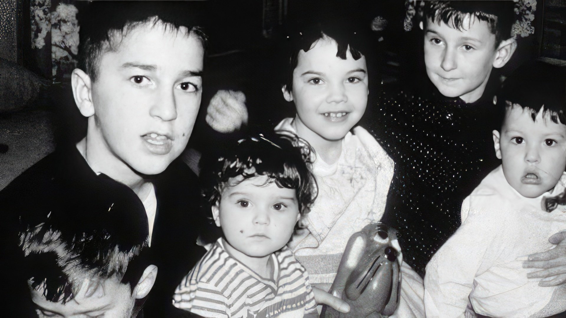 Madonna (in the center) with brothers and sister