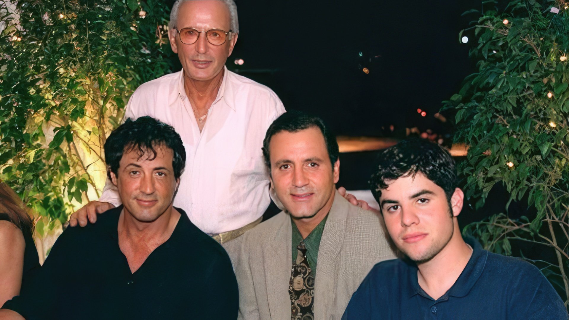 Males in Stallone’s family: Sylvester, his brother, the eldest son and his father