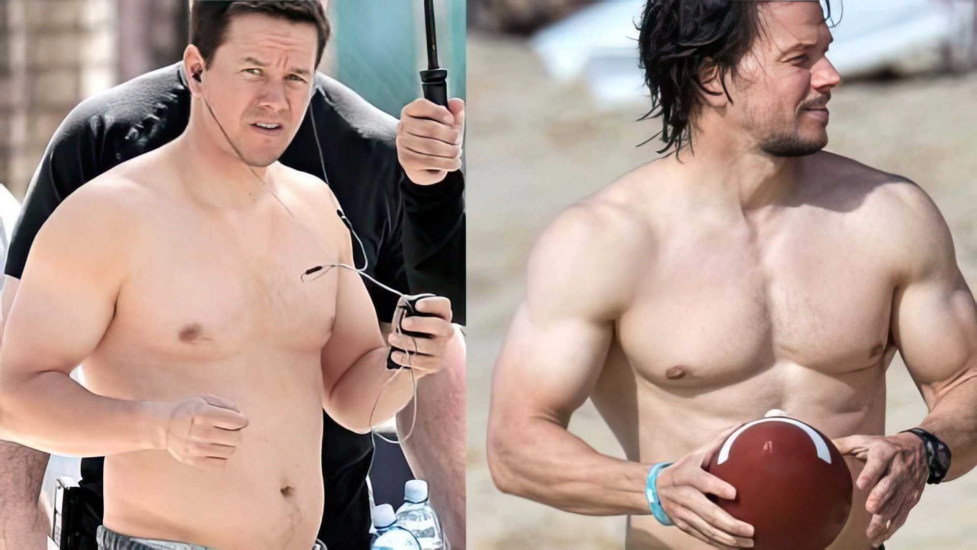 Mark Wahlberg: before and after his preparation for the role