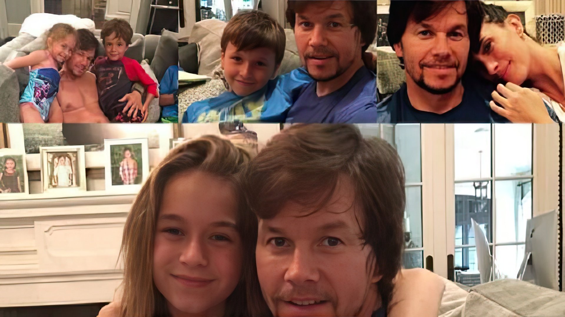 Mark Wahlberg with his kids