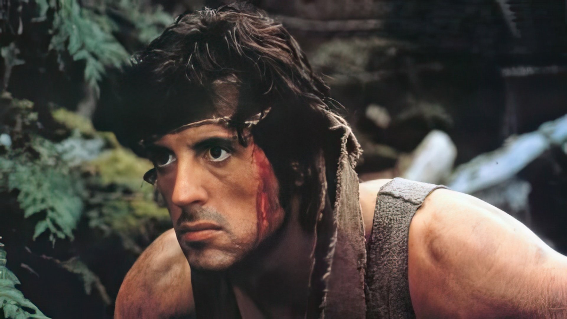 Sylvester Stallone in his «Rambo» appearance