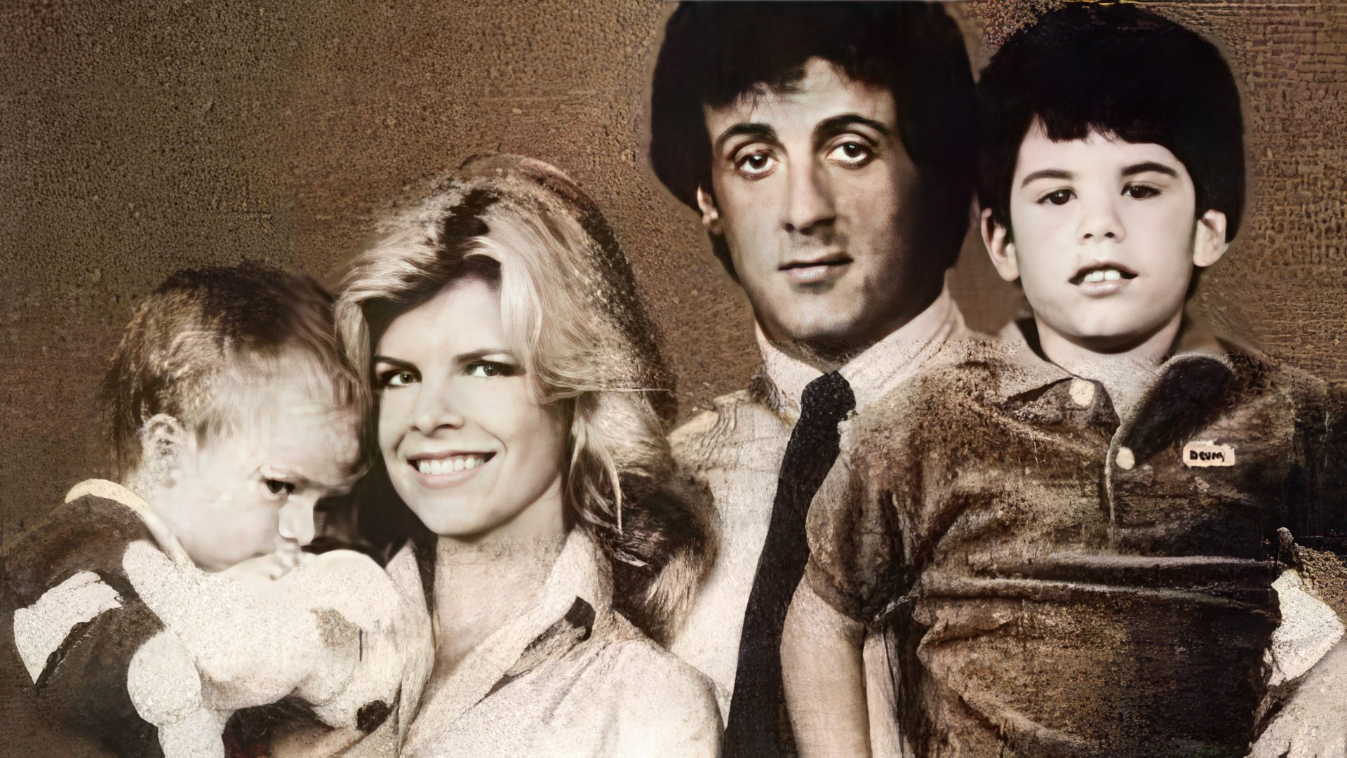 Sylvester Stallone, Sasha Czak and their offspring