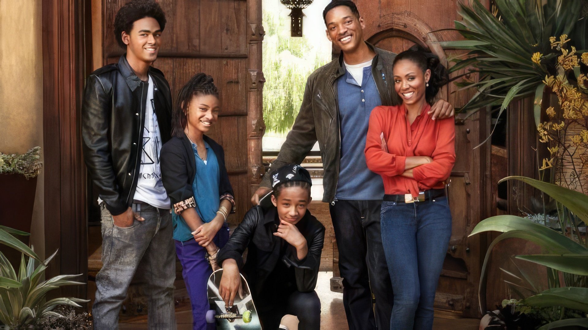 Will Smith with wife and kids
