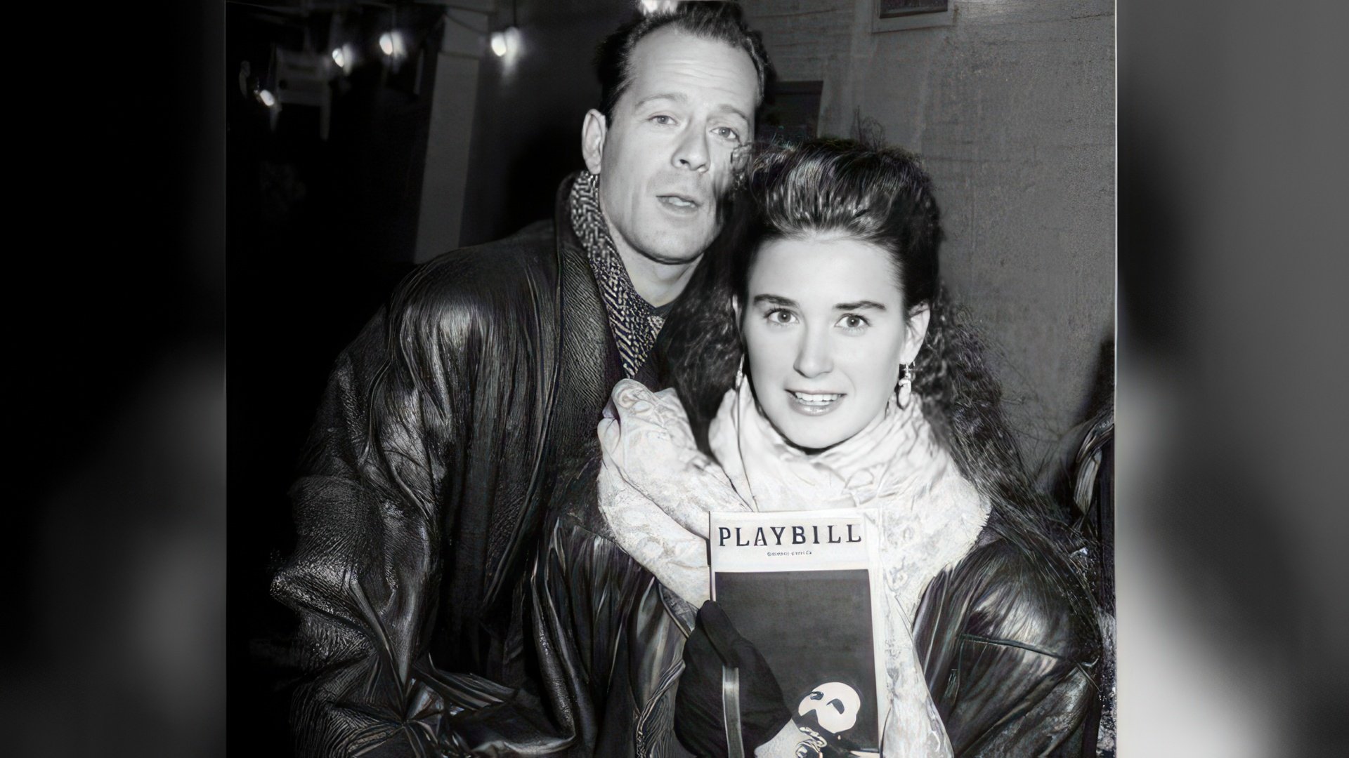 Young Bruce Willis and Demi Moore