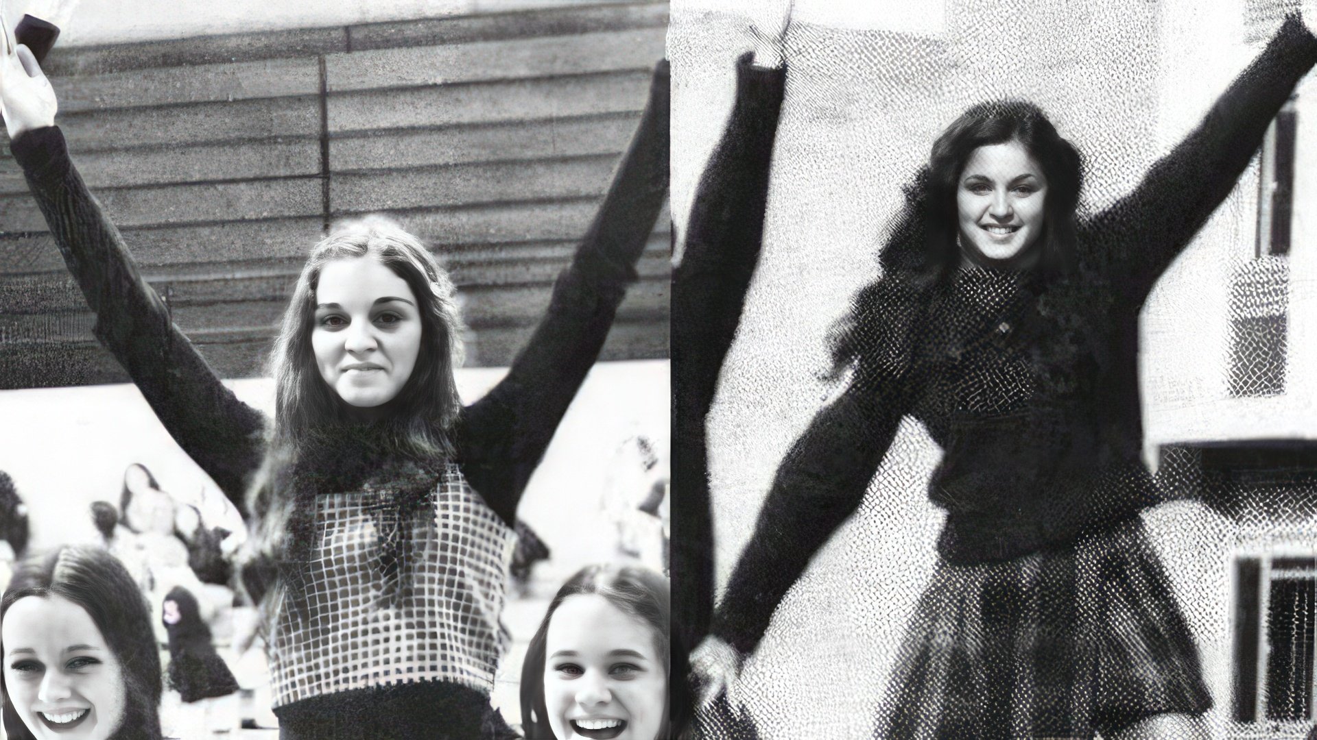 Young Madonna in the cheerleader team