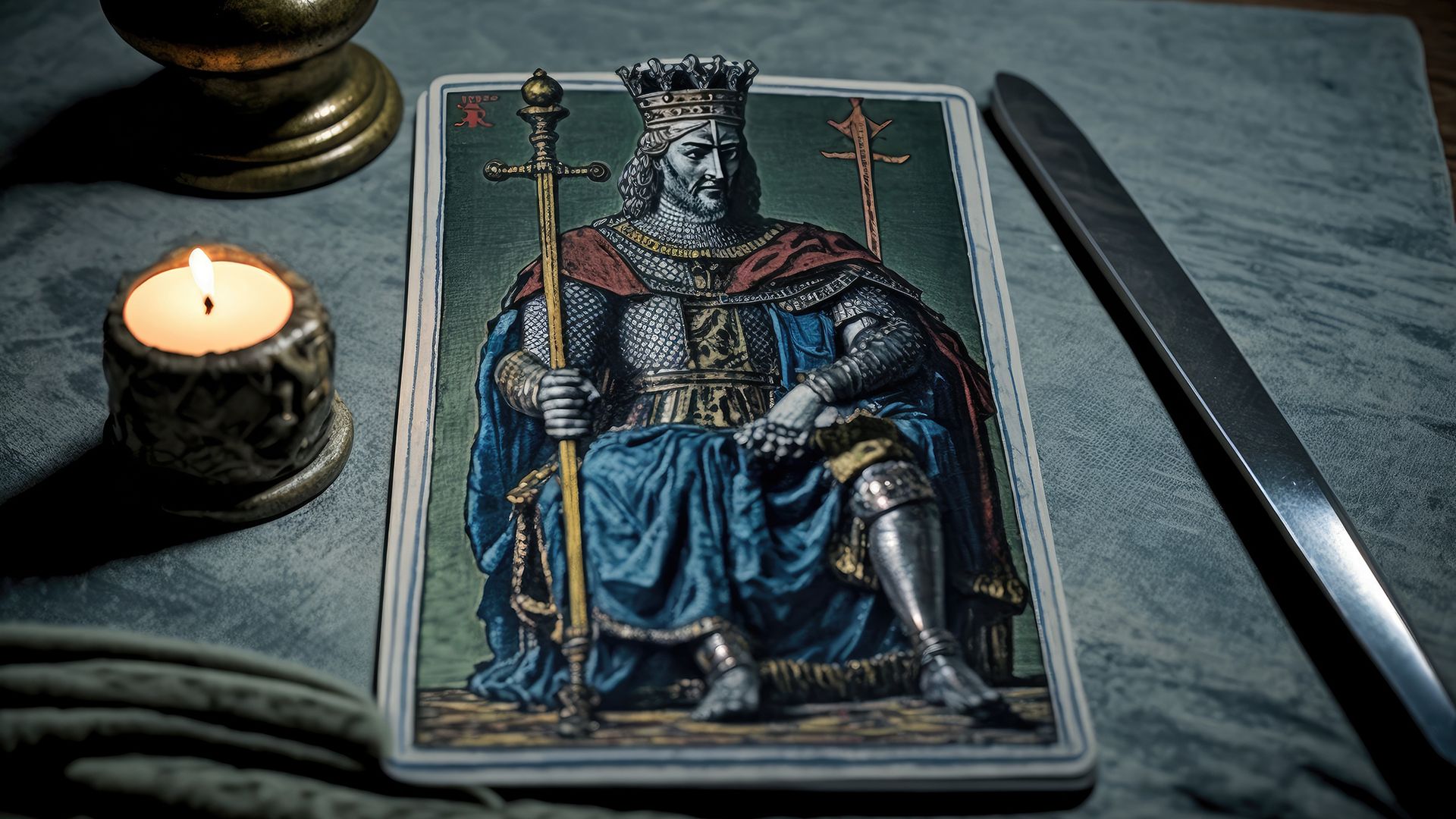 The King of Swords card represents an authoritative and status person