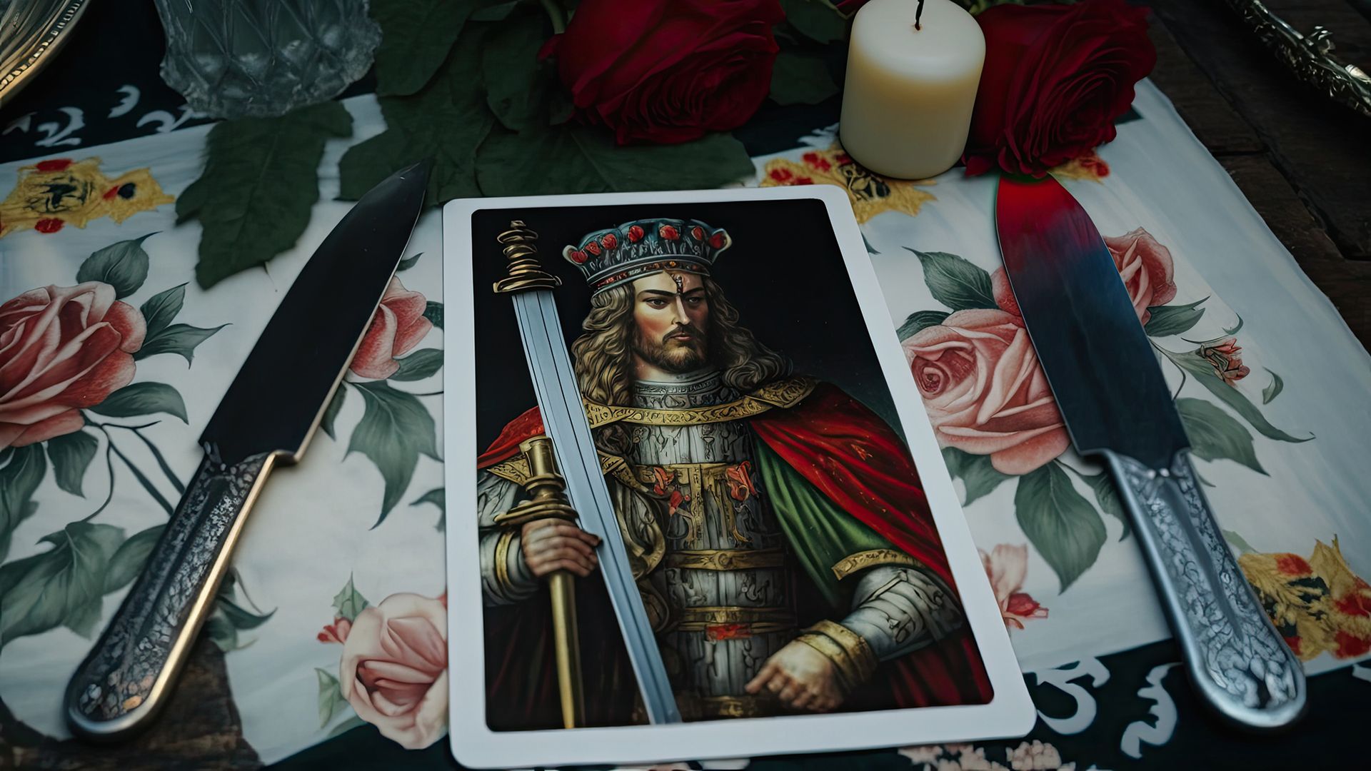 The King of Swords is associated with intelligence and logic