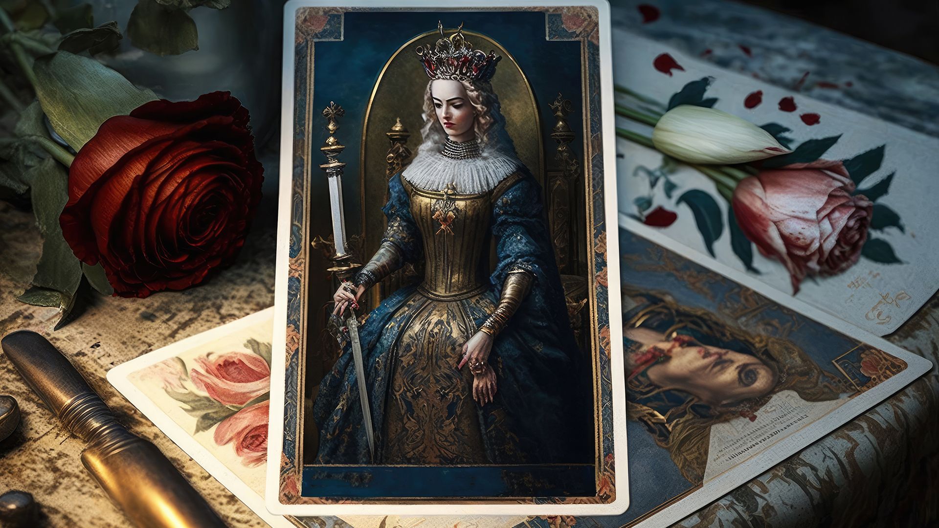 The Queen of Swords is often interpreted as an absolute victory