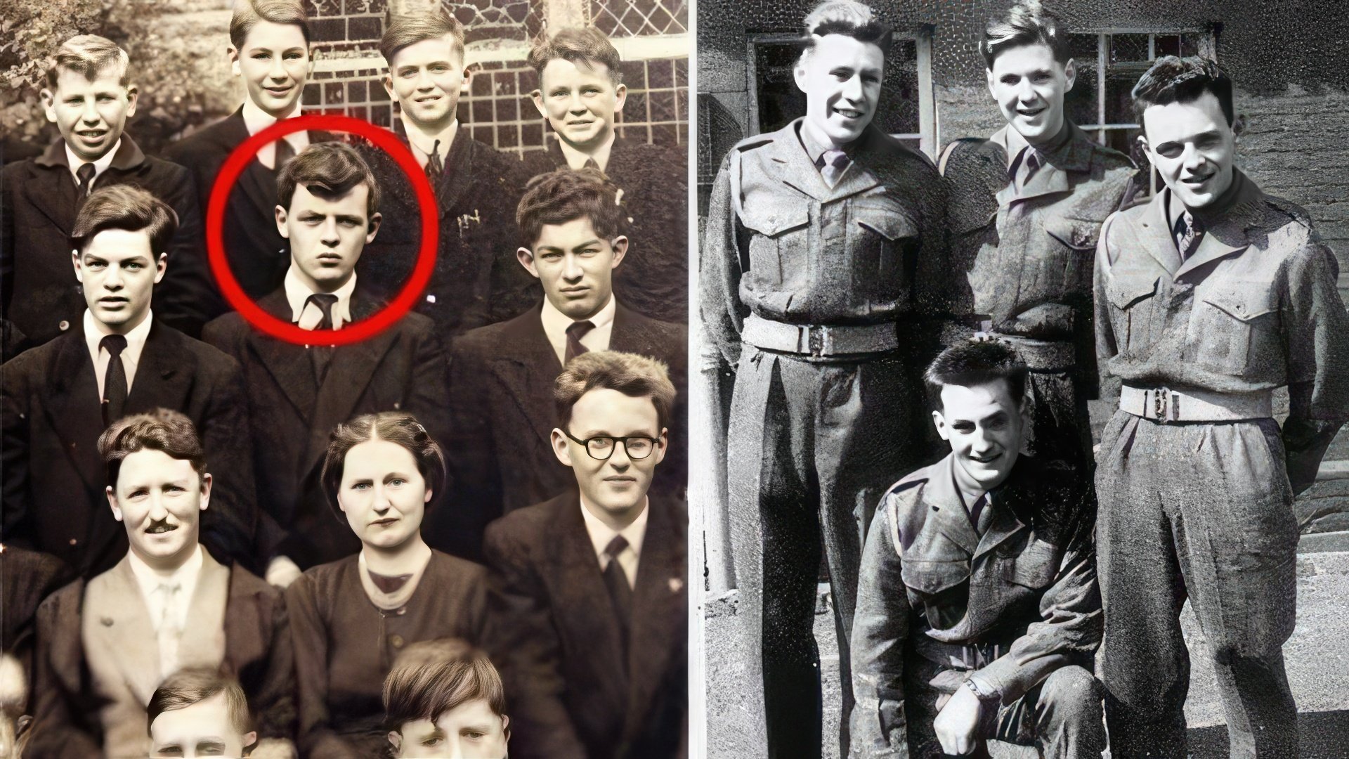 Anthony Hopkins at the Boys’ School and in the army (from the right)