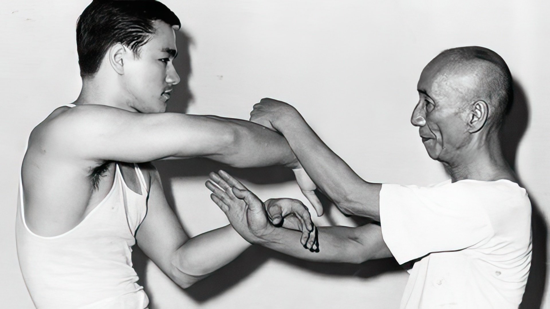 Bruce Lee and his teacher Ip Man