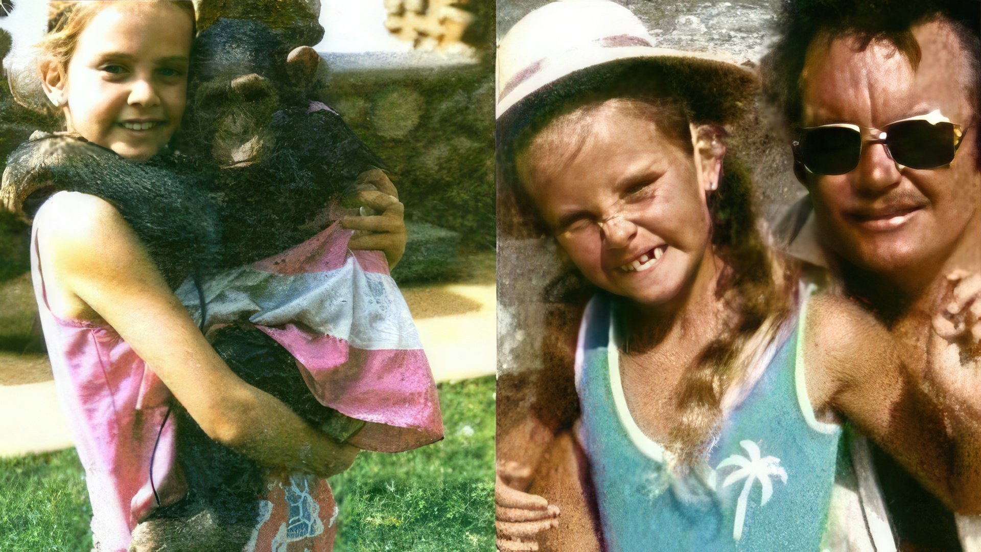 Charlize Theron childhood photos depicting her carefree tears at the family farm