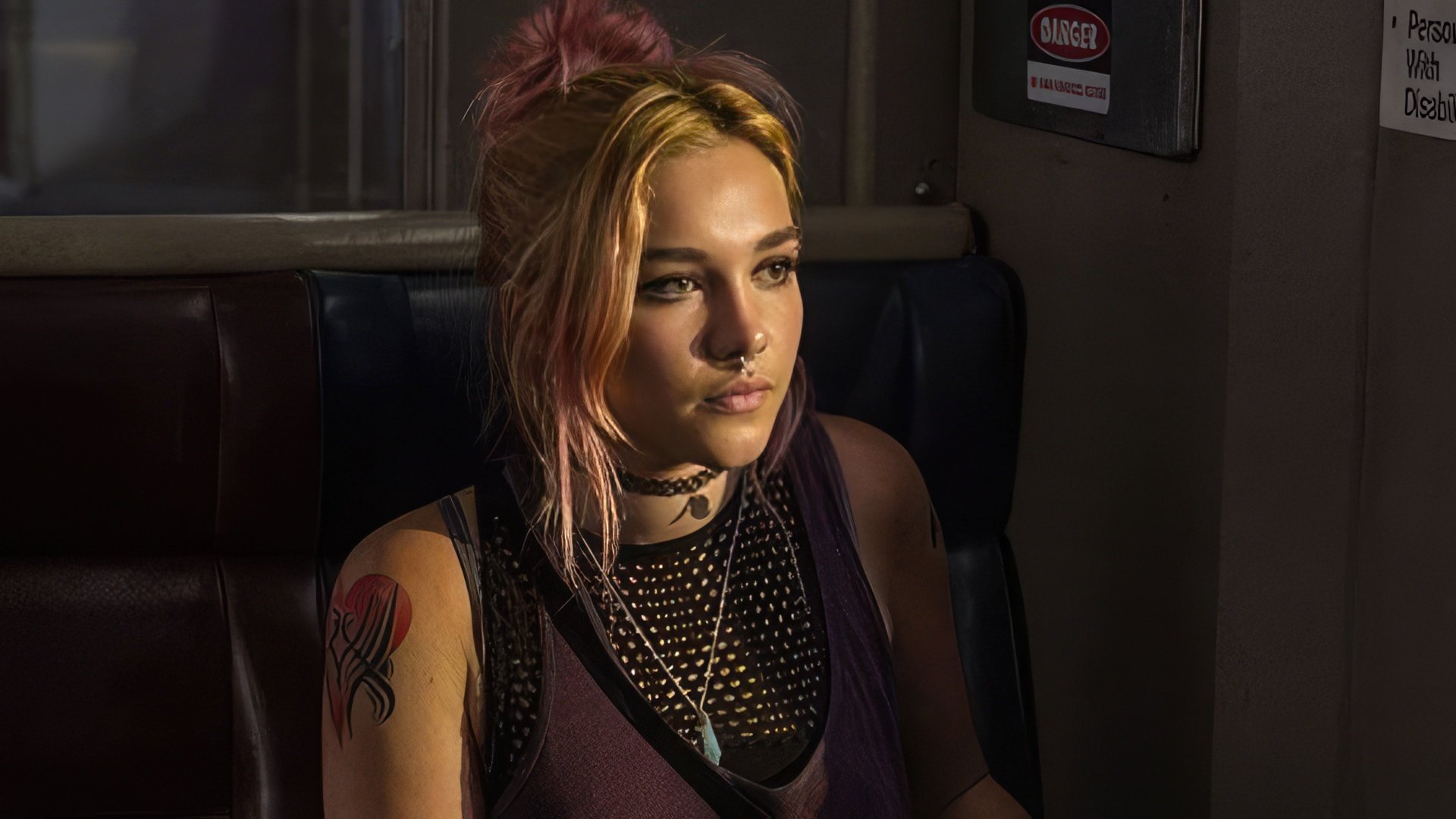 Florence Pugh in the film The Commuter