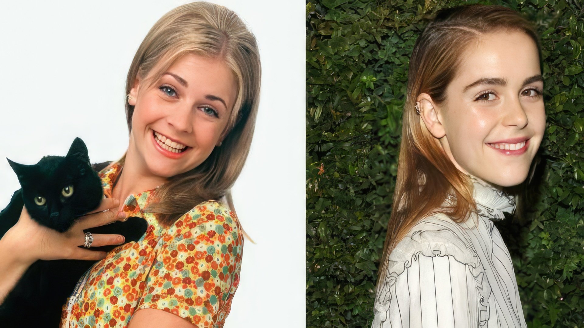 From the left: Melissa Joan Hart who played the first Sabrina Spellman
