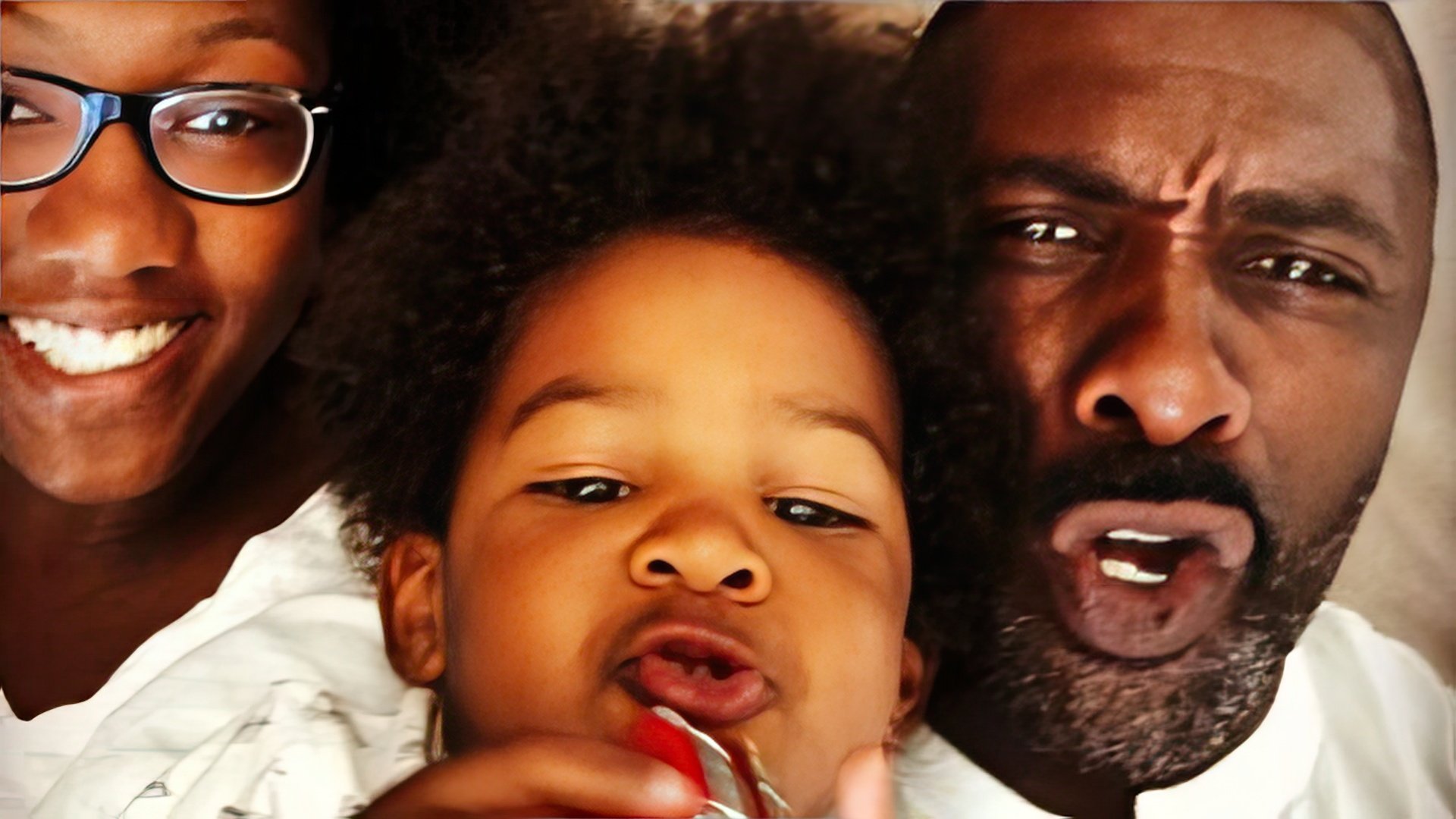 Idris Elba with his son Winston and former beloved Naiyana