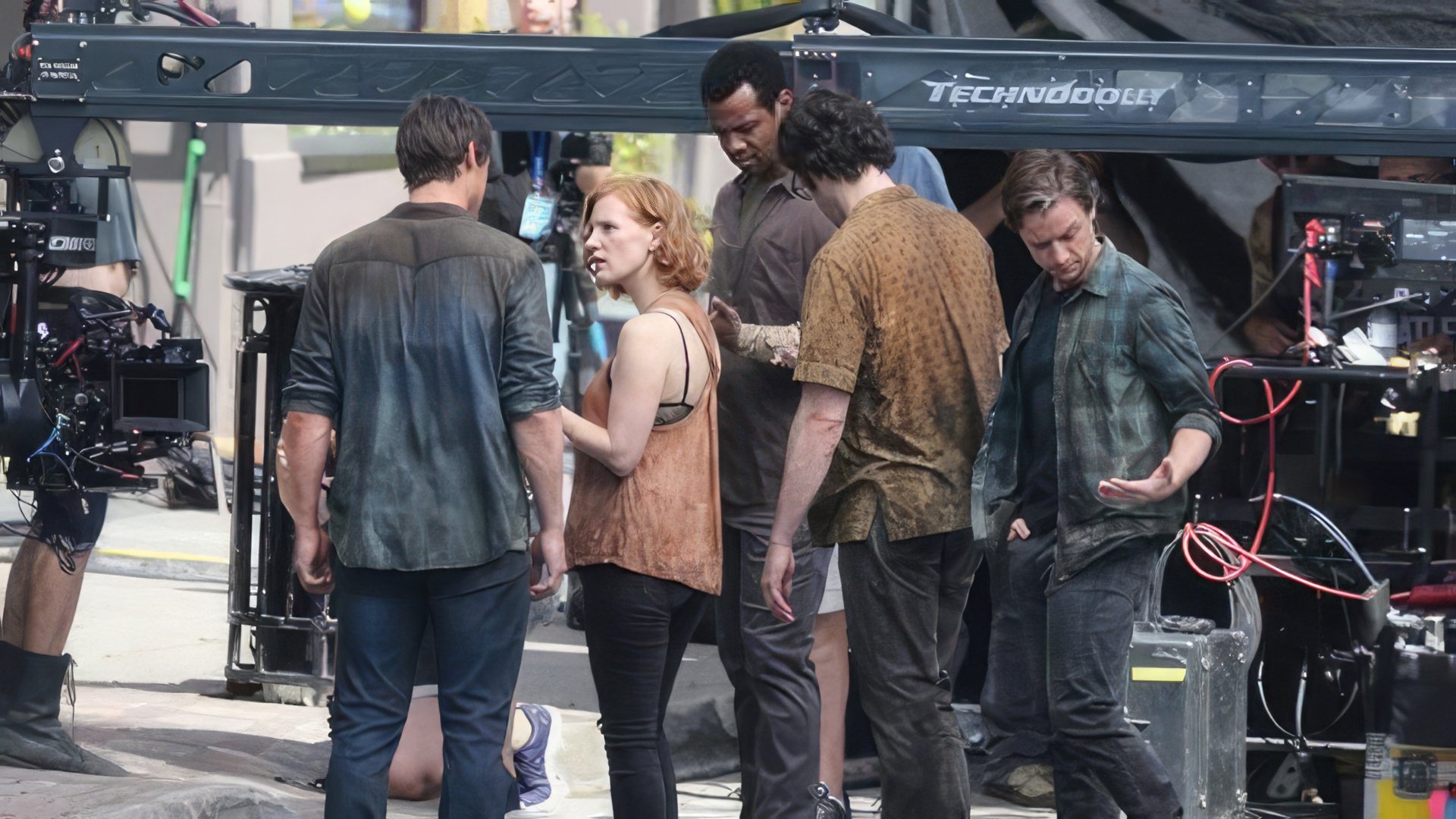 Jessica Chastain on the set of «It: Chapter Two»