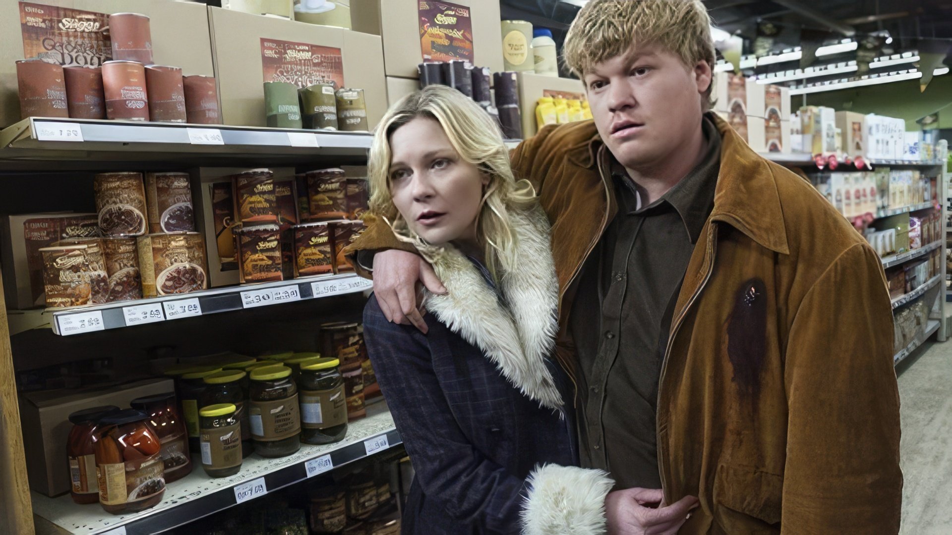 Kirsten Dunst and Jesse Plemons in the series «Fargo»